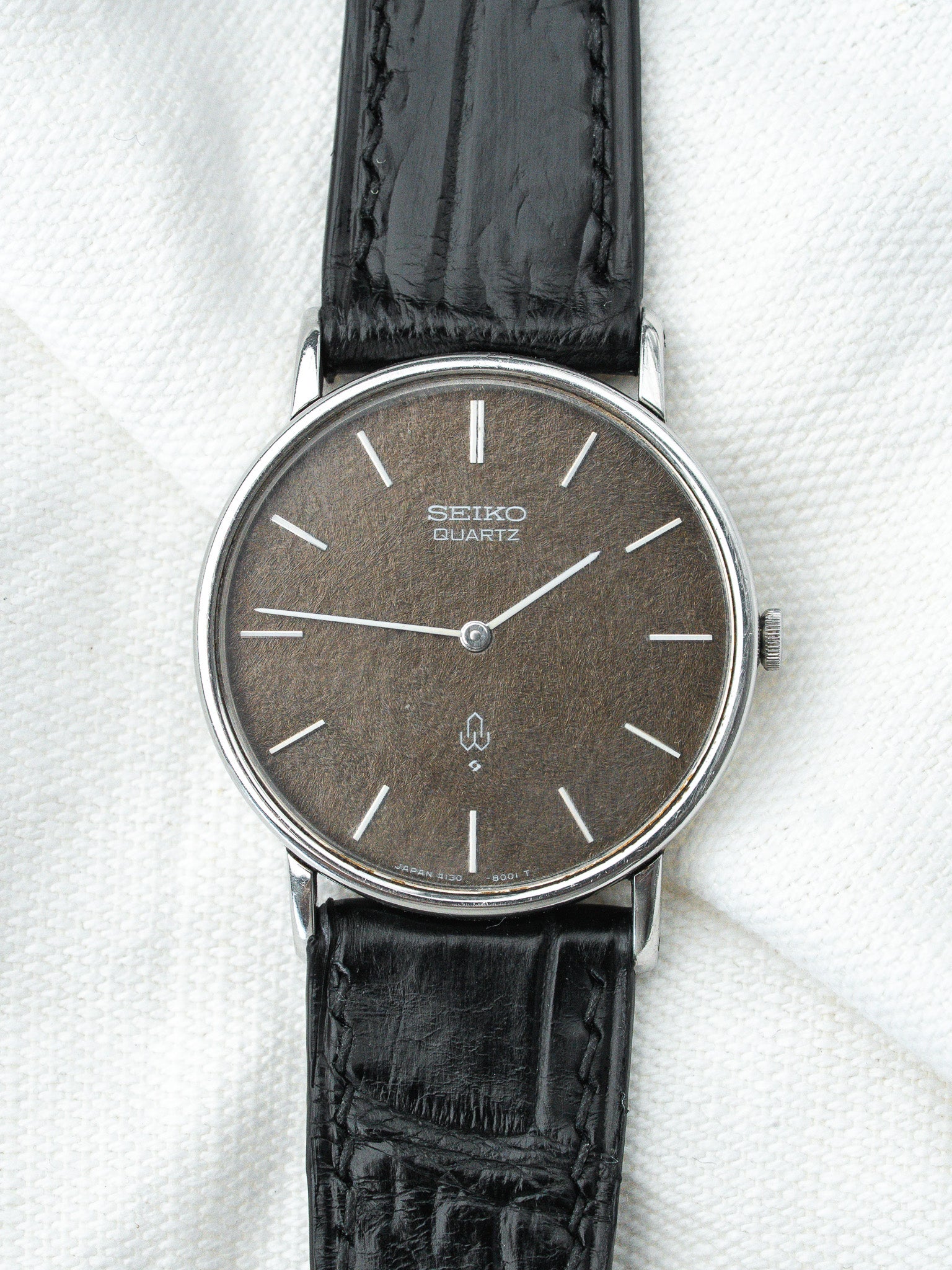 Montre Seiko Vintage - Ronde Acier Chocolat 4130-8000 (1975) - Atelier Victor