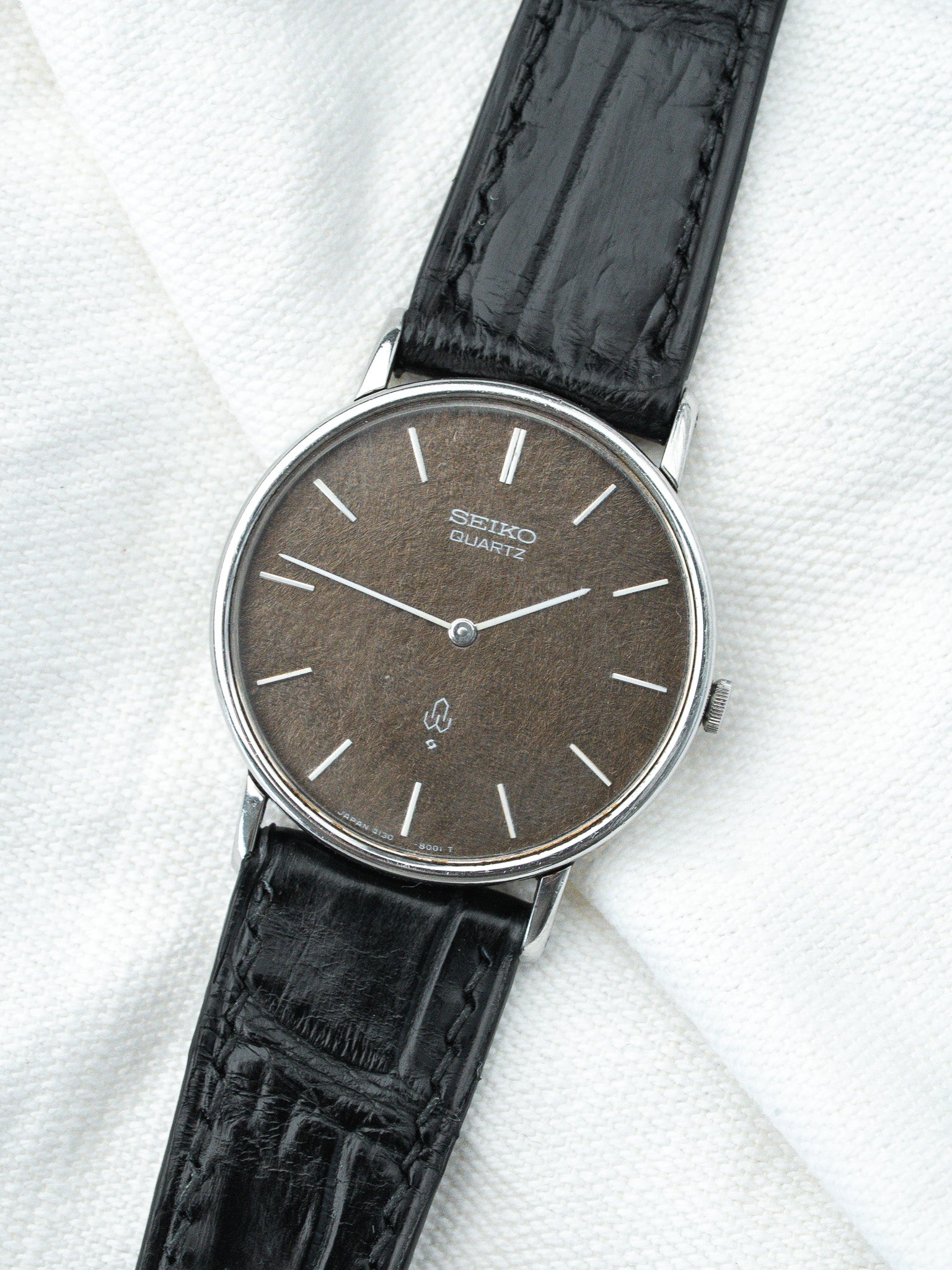 Montre Seiko Vintage - Ronde Acier Chocolat 4130-8000 (1975) - Atelier Victor
