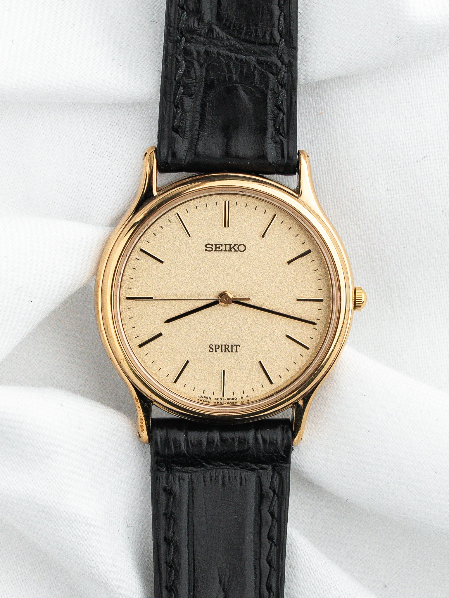 Montre Seiko Vintage Spirit 5E31-6040 — Plaqué Or (1988)