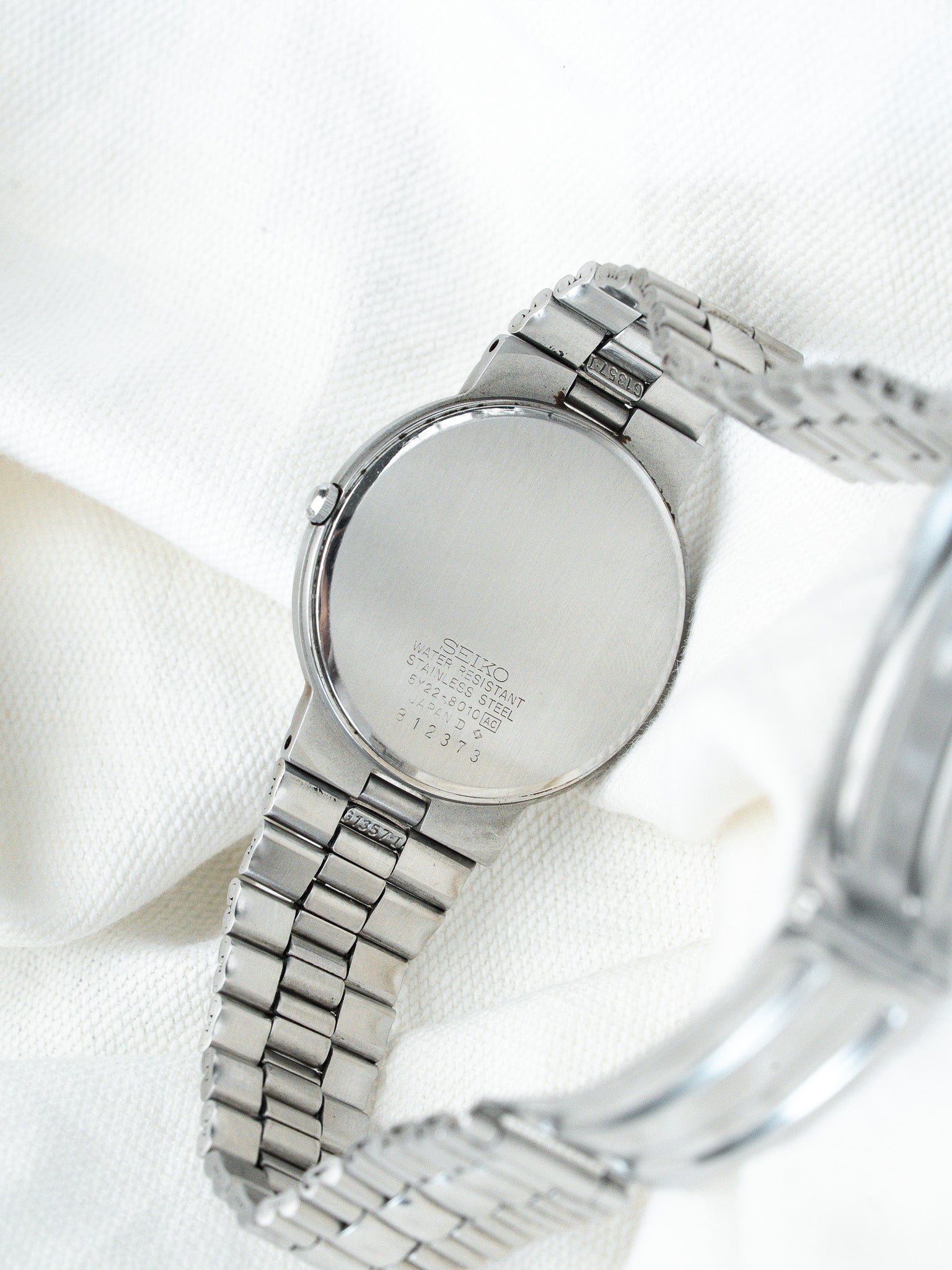 Montre Seiko Vintage - SQ Acier Maille Cadran Acier (1988) - Atelier Victor