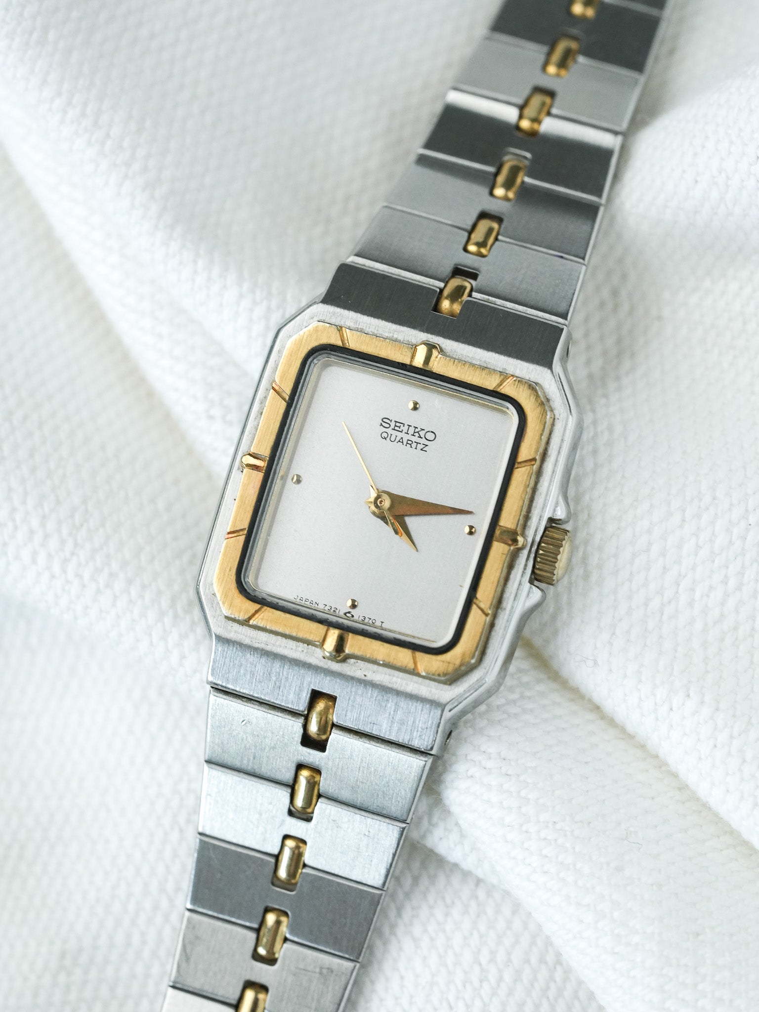 80s Vintage Seiko Session 腕時計 タンク サントス 80s Vintage Seiko Santosセイコーサントス タンク コンビ 1984 Seiko