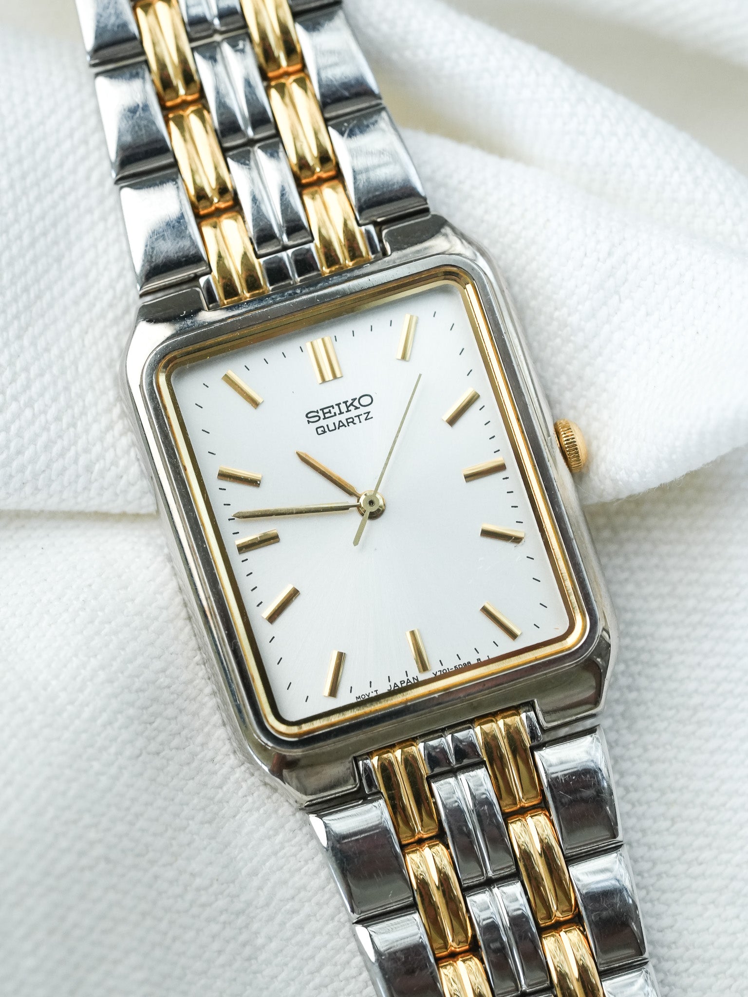 Montre Seiko Vintage - Tank Bicolore V701-5K90 (1994) - Atelier Victor