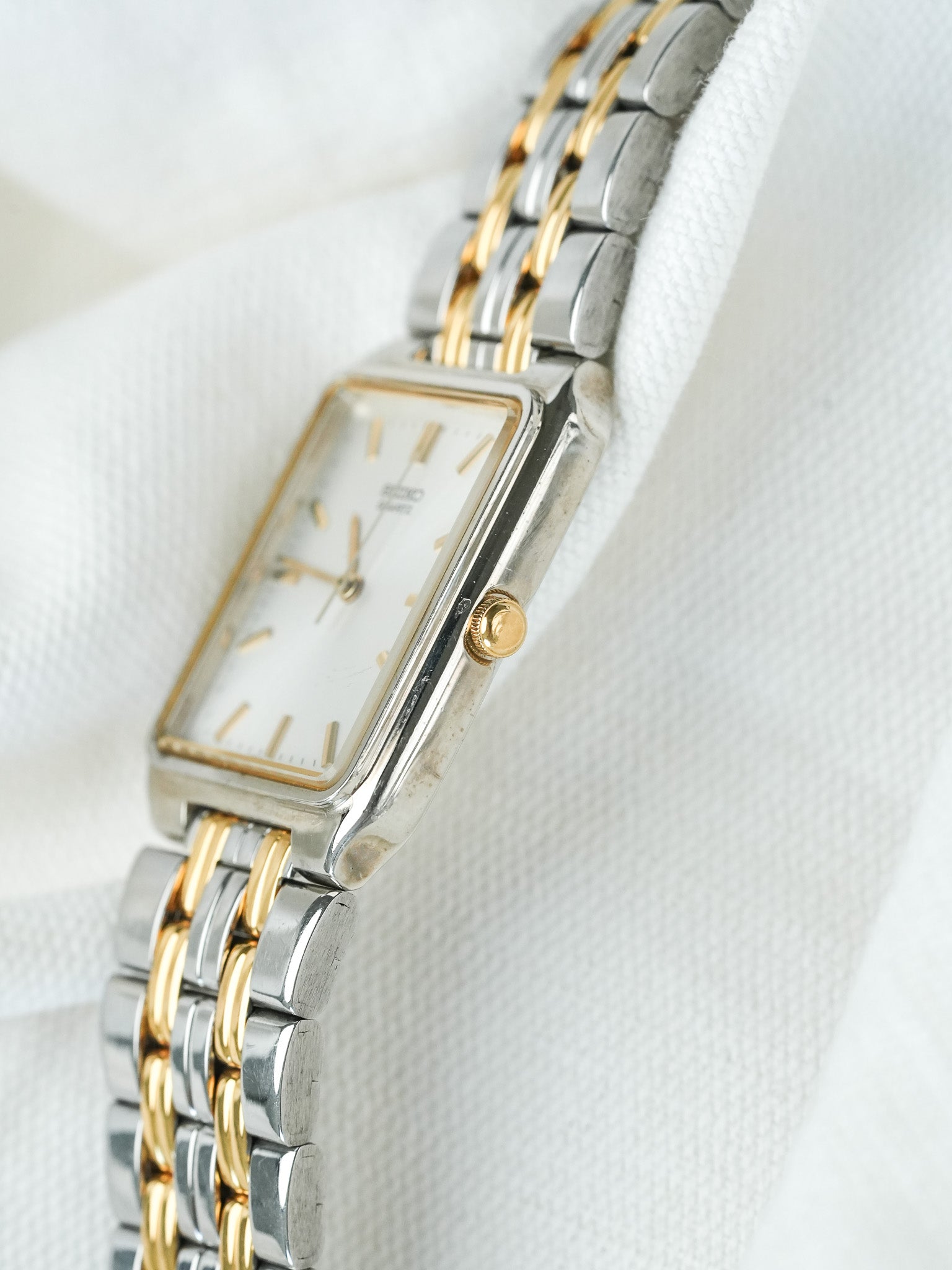 Montre Seiko Vintage - Tank Bicolore V701-5K90 (1994) - Atelier Victor