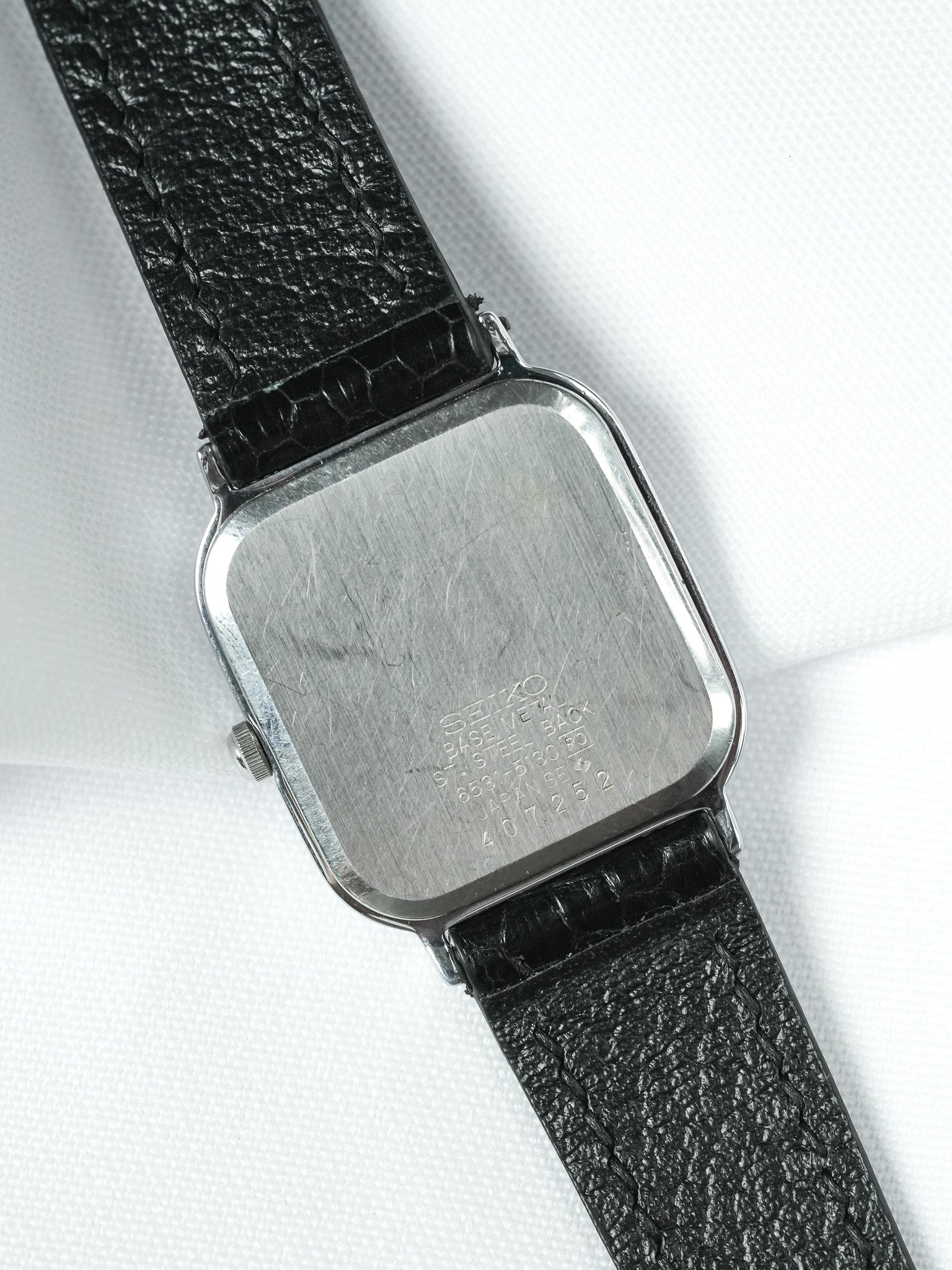 Vintage Seiko Tank Carrée 6531-5130 Stainless Steel Watch 1996