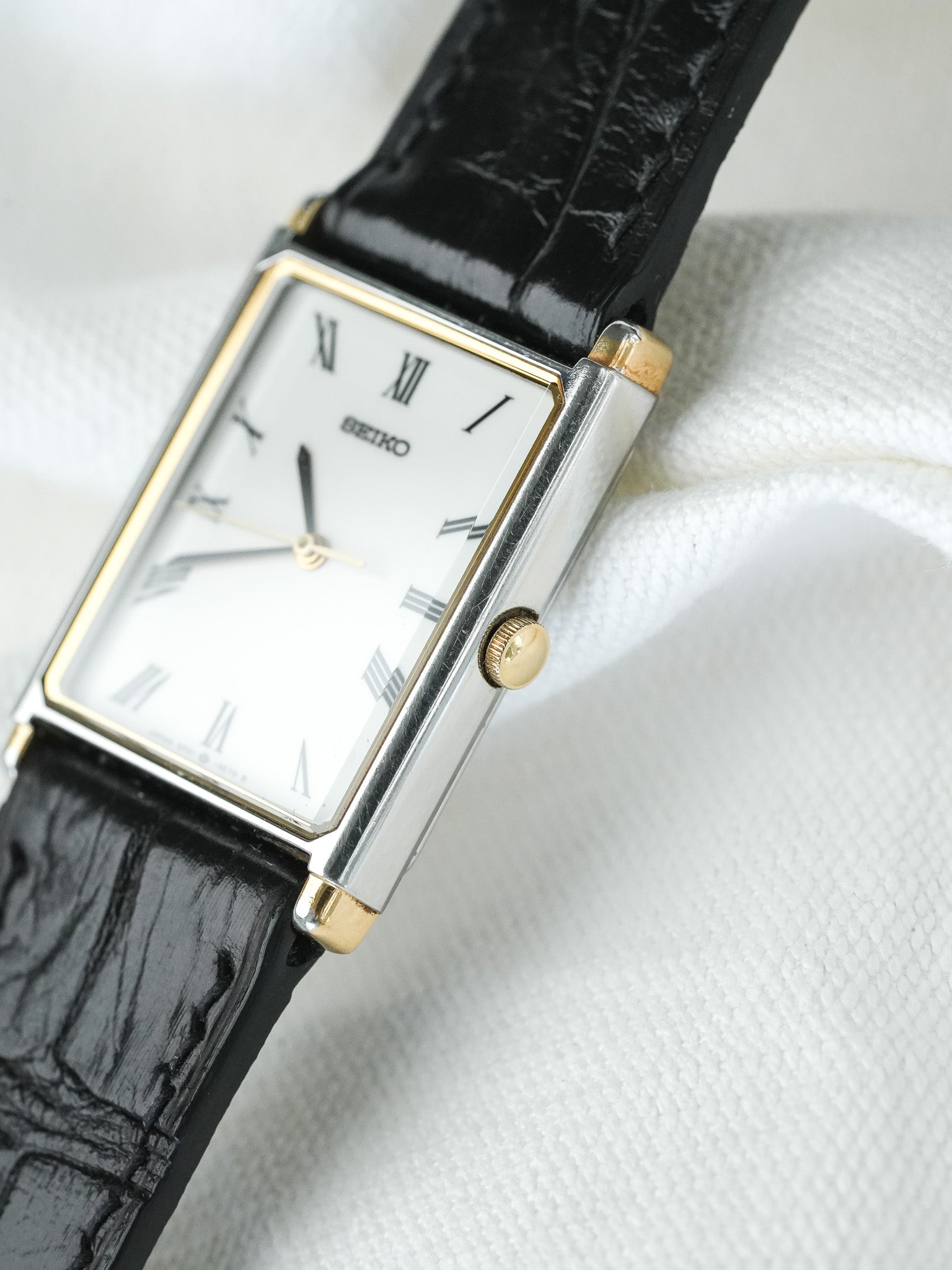 Montre Seiko Vintage - Tank Cornes Or 5P31-5D40 (1988) - Atelier Victor