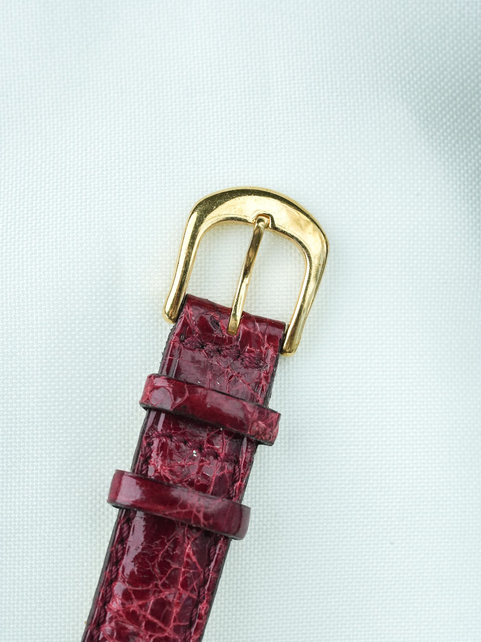 Montre Seiko Vintage - Tank "Dual Time" Plaqué or Rouge (1995) - Atelier Victor