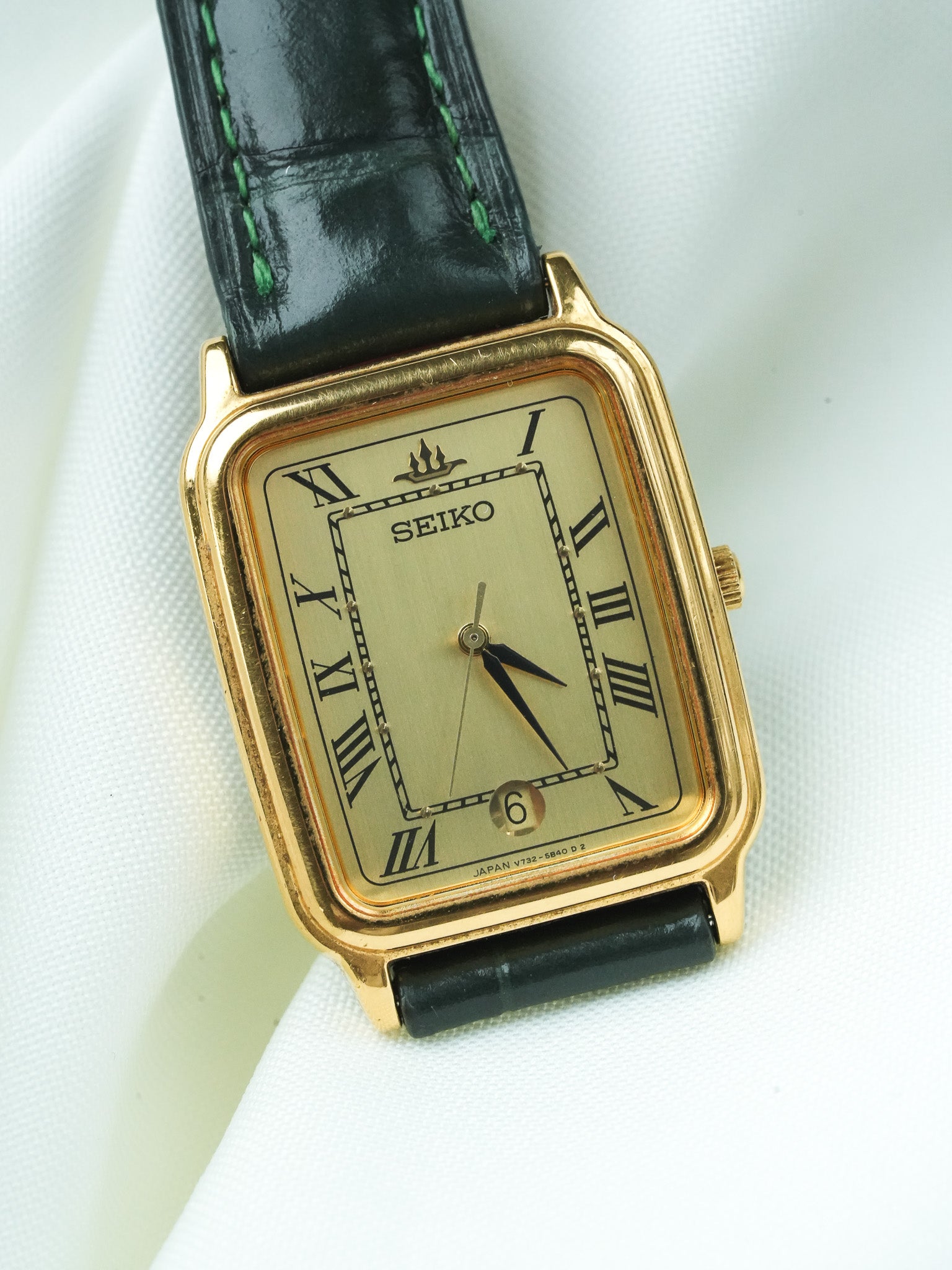 Vintage Seiko Tank TV XL 6030-5300 Watch 1990 | Atelier Victor