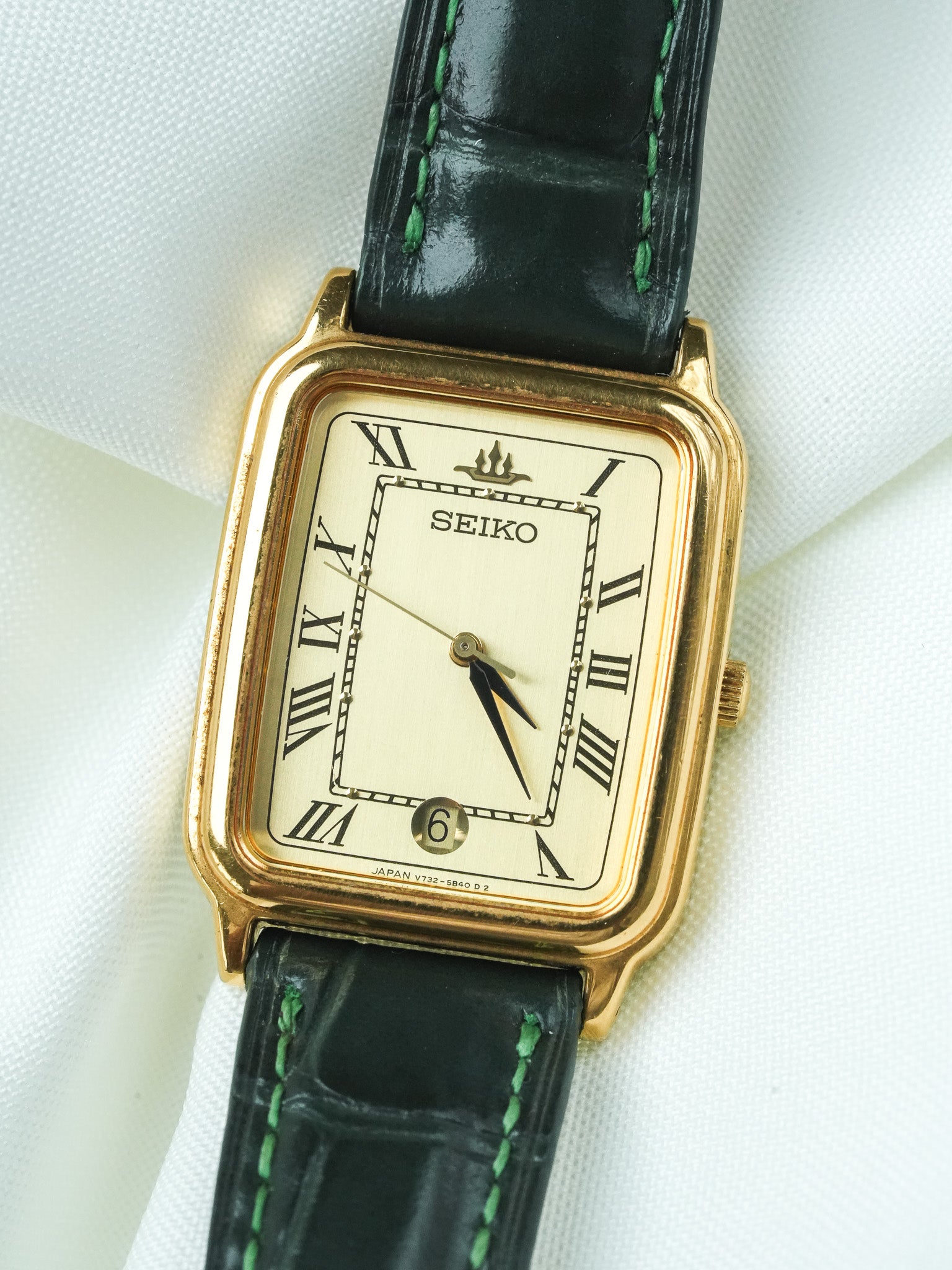 Montre Seiko Vintage - Tank Or Date 6h (1997) - Atelier Victor