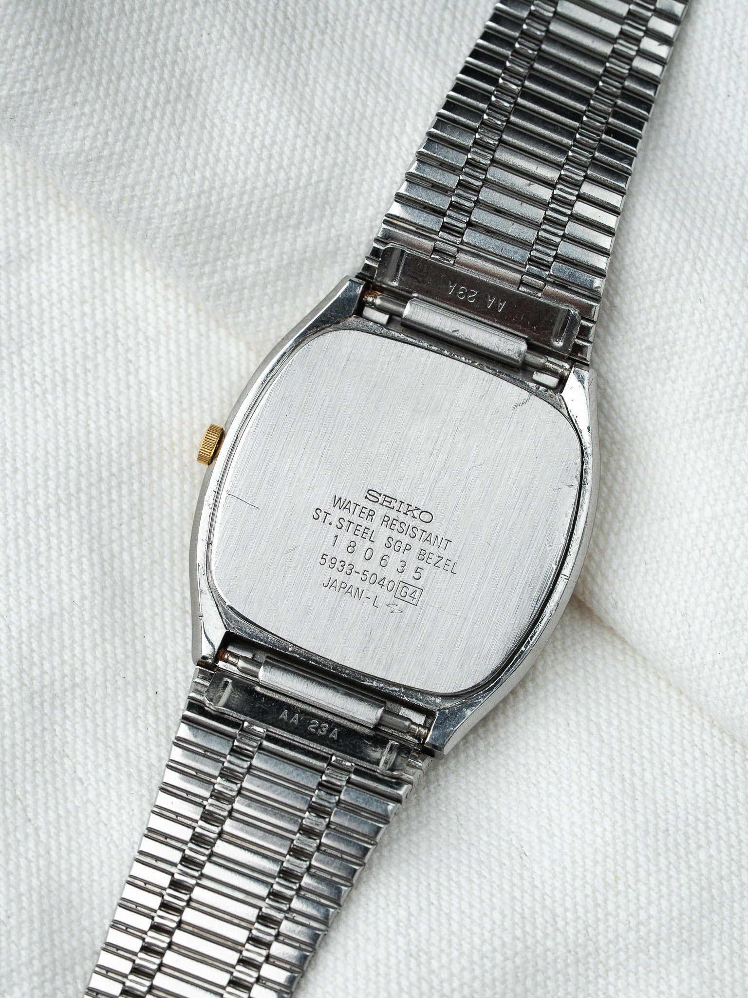Montre Seiko Vintage - TV Daydate Kanji Acier Guilloché (1981) - Atelier Victor
