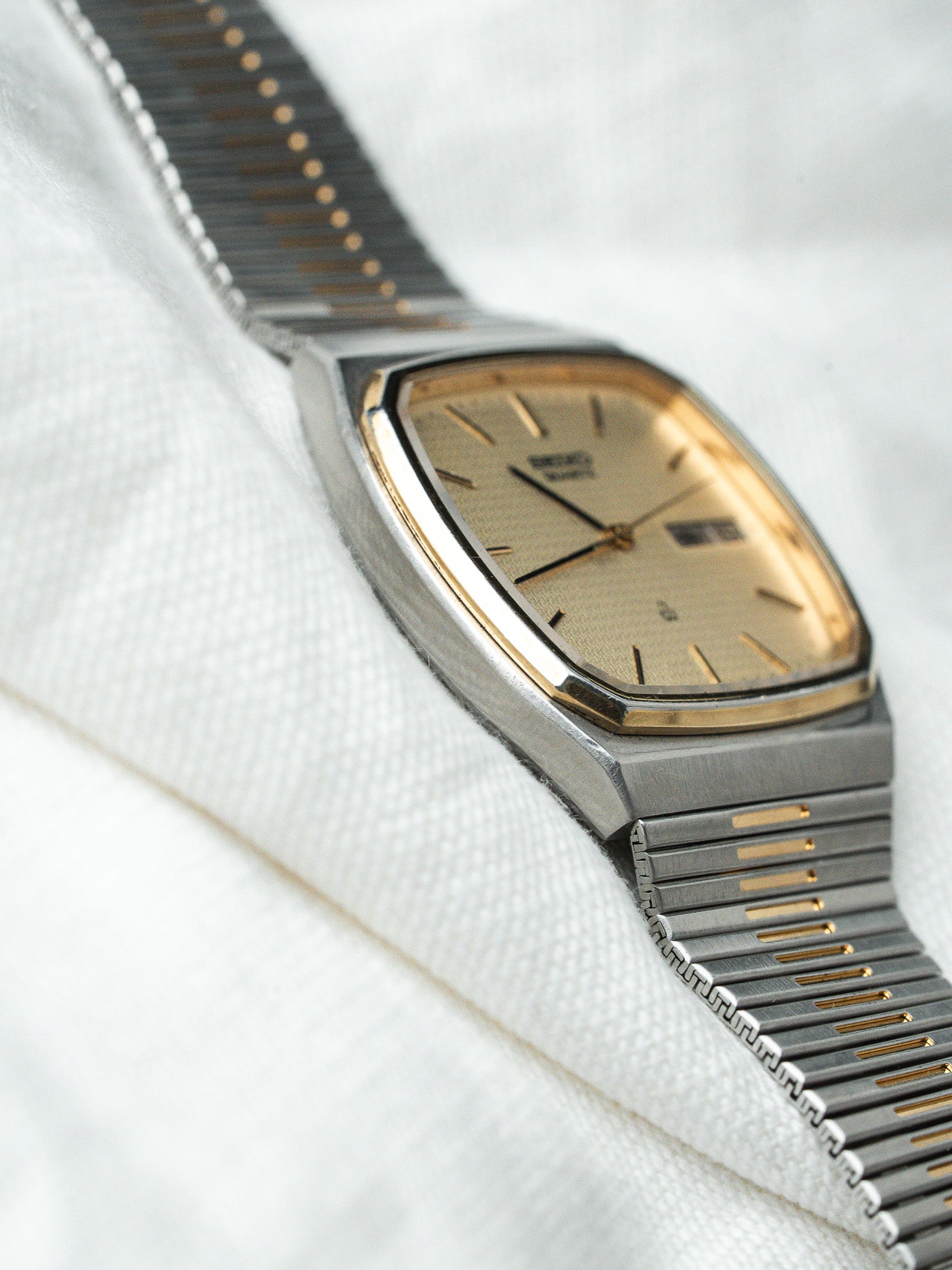 Montre Seiko Vintage - TV Daydate Kanji Acier Guilloché (1981) - Atelier Victor