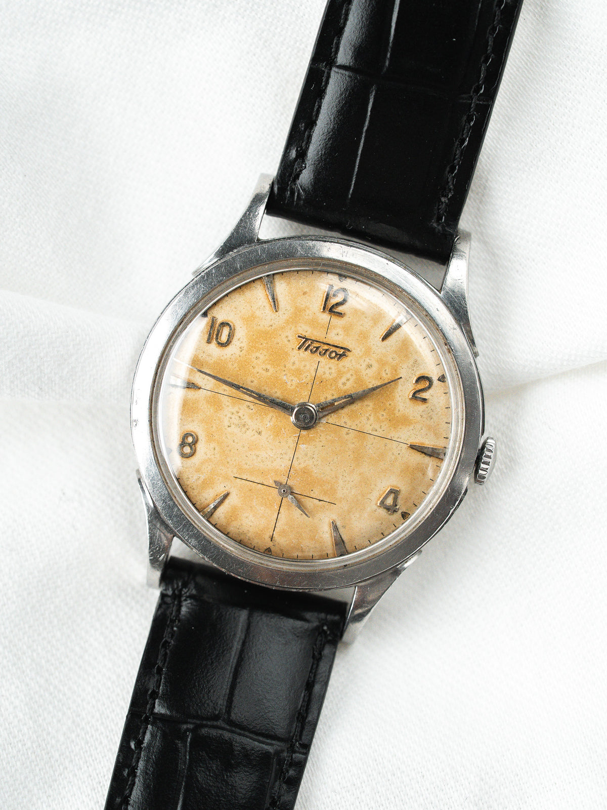 Compteur de petite seconde à 6 heures - Montre Tissot Petite Seconde Acier 1956 - Atelier Victor