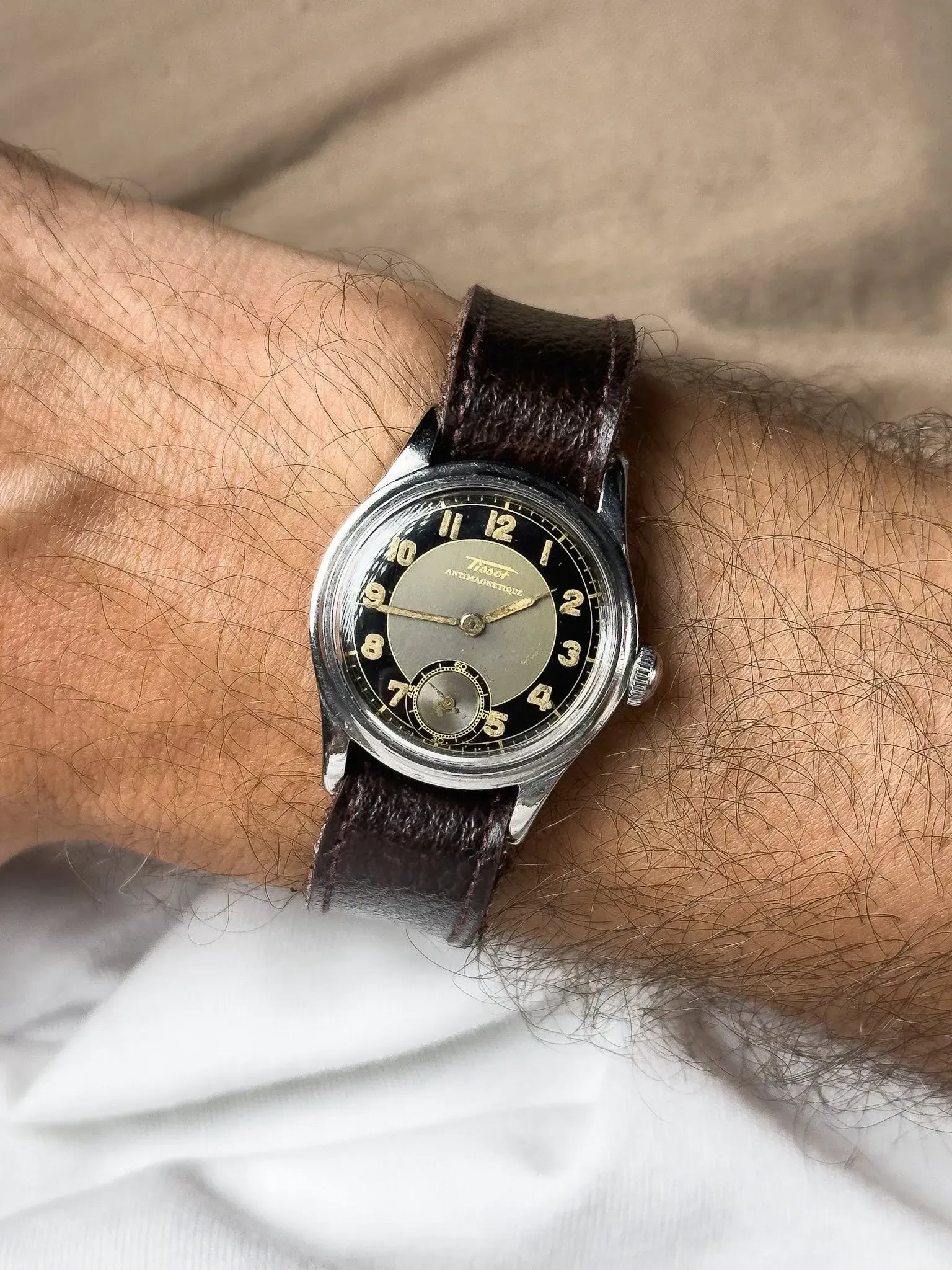 Montre Tissot Tuxedo Militaire Vintage - Acier 31mm (1943) - Atelier Victor