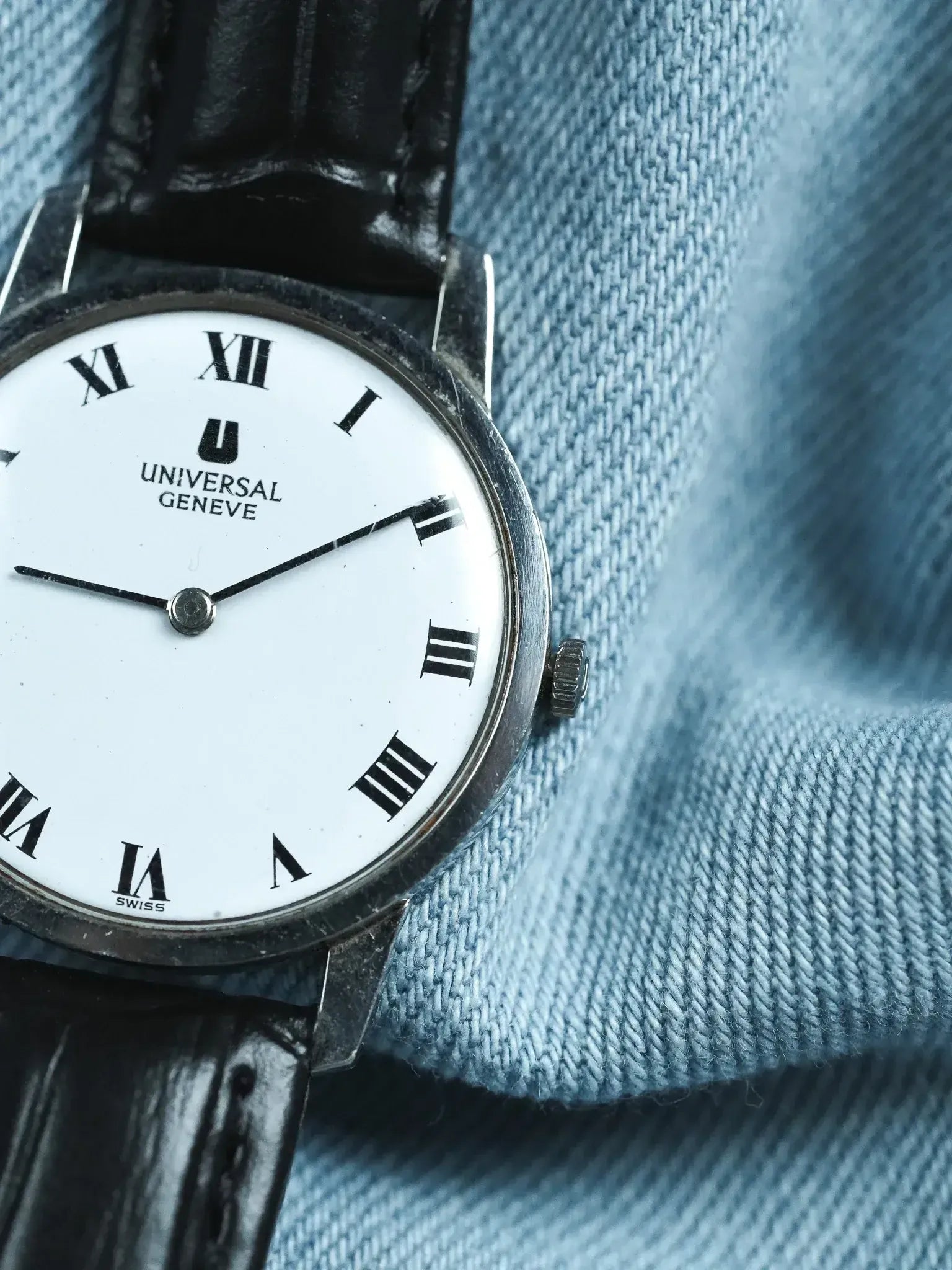 Montre Universal Genève Vintage - Extra plate Manuel Blanc (Années 1970) - Atelier Victor
