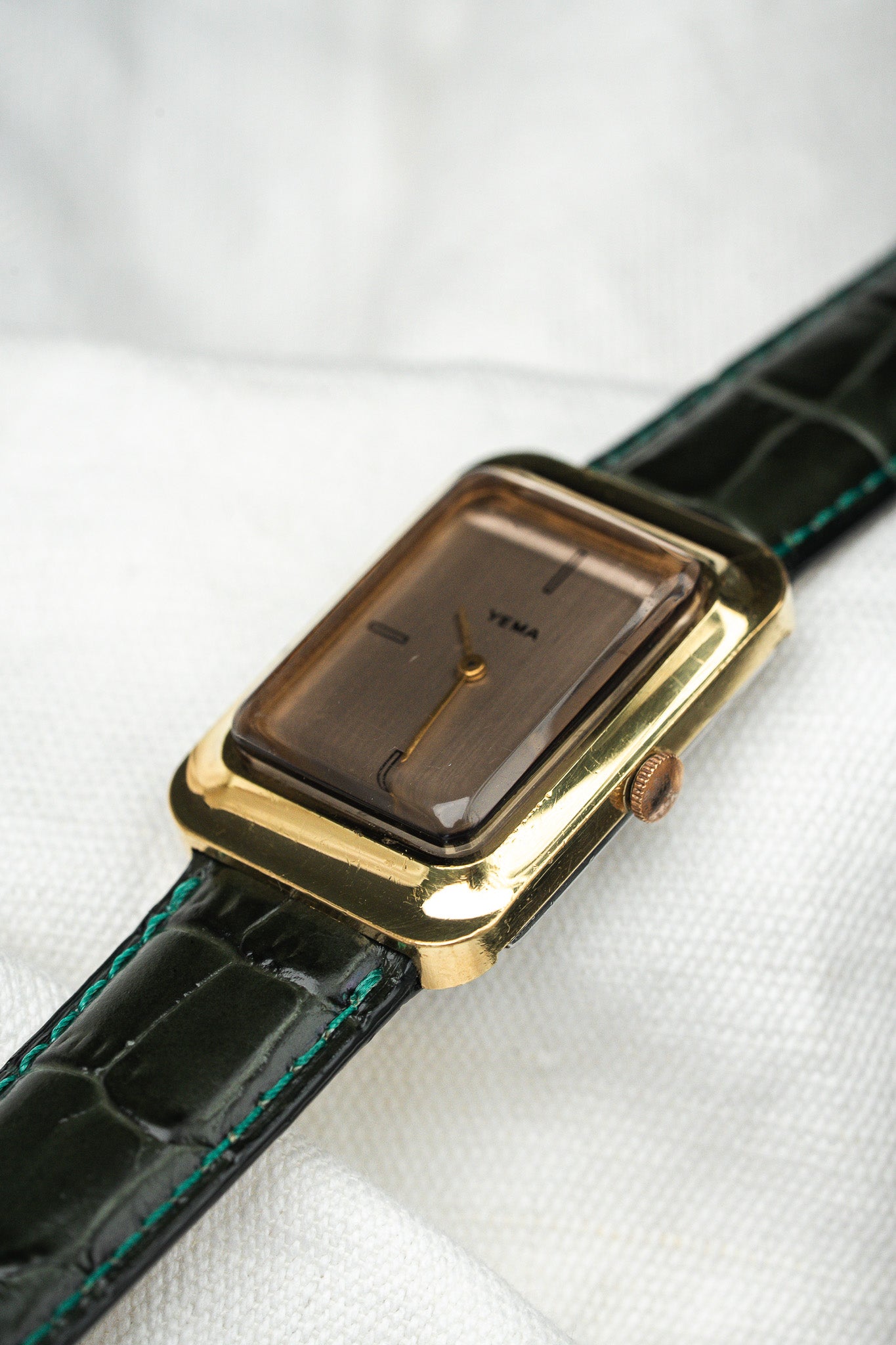 Vintage Yema Tank Gold-Plated — Salmon Dial (1970s) 