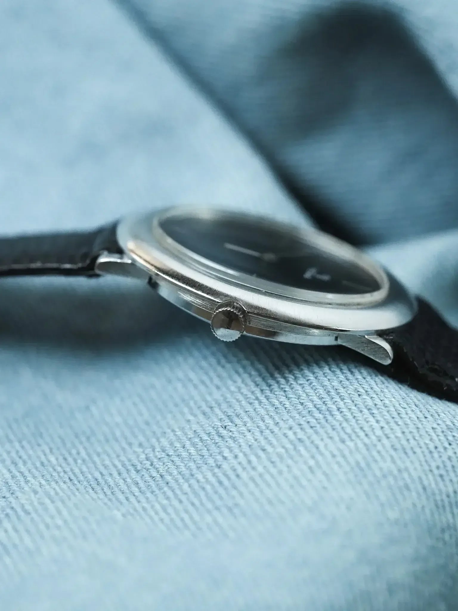 Watch Yema Vintage Ellipse Solid Silver 925 - Manual Black