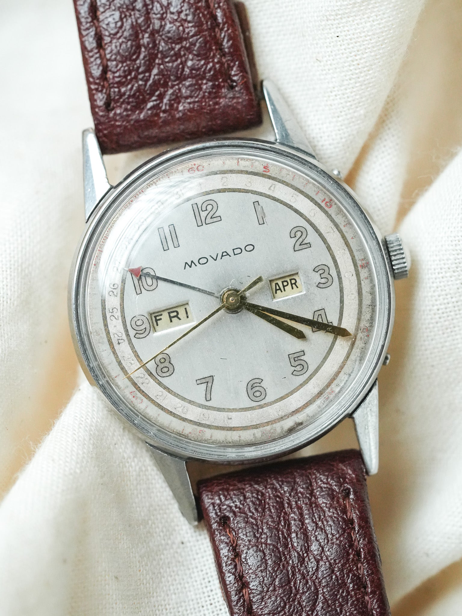 Movado - Triple Calendar Anglais Acier - 1940s - Atelier Victor - Vintage  Shop