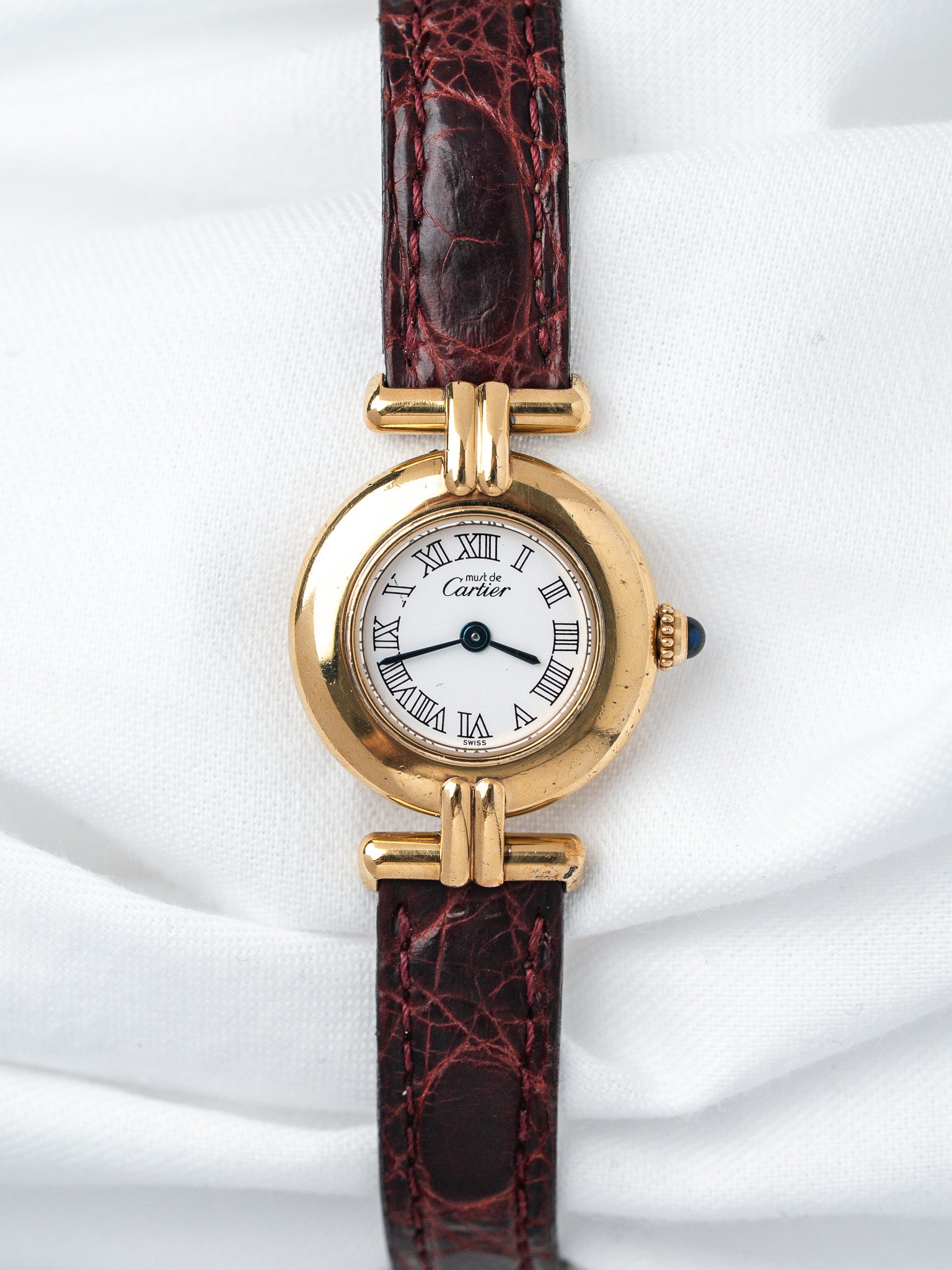 Must von Cartier Colisée Vermeil — Römisches Zifferblatt (1990s) 