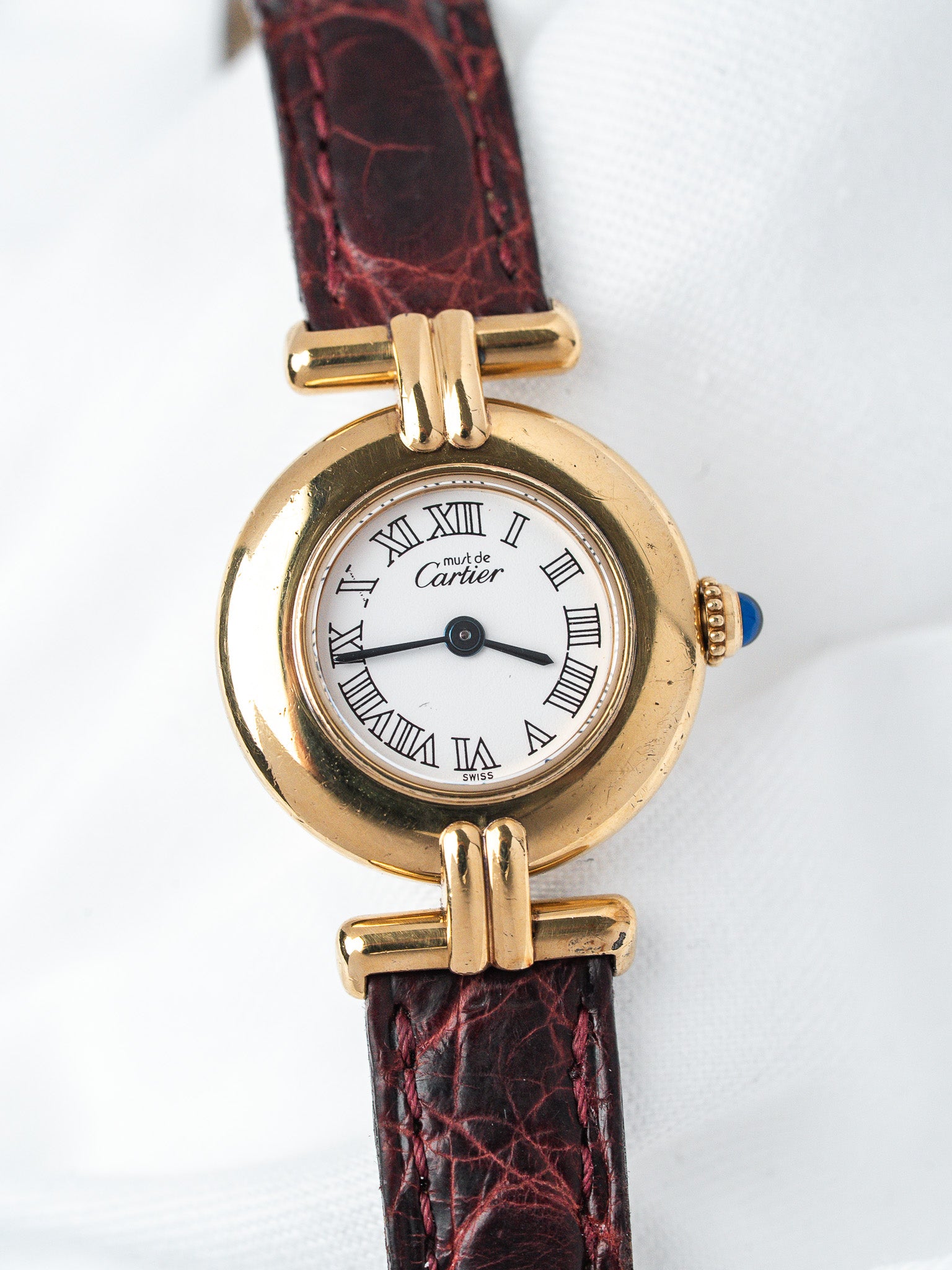 Must von Cartier Colisée Vermeil — Römisches Zifferblatt (1990s) 