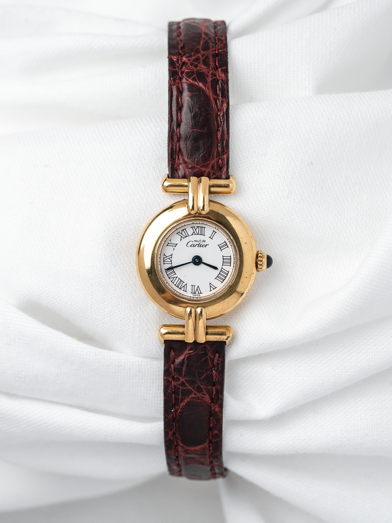 Must von Cartier Colisée Vermeil — Römisches Zifferblatt (1990s) 