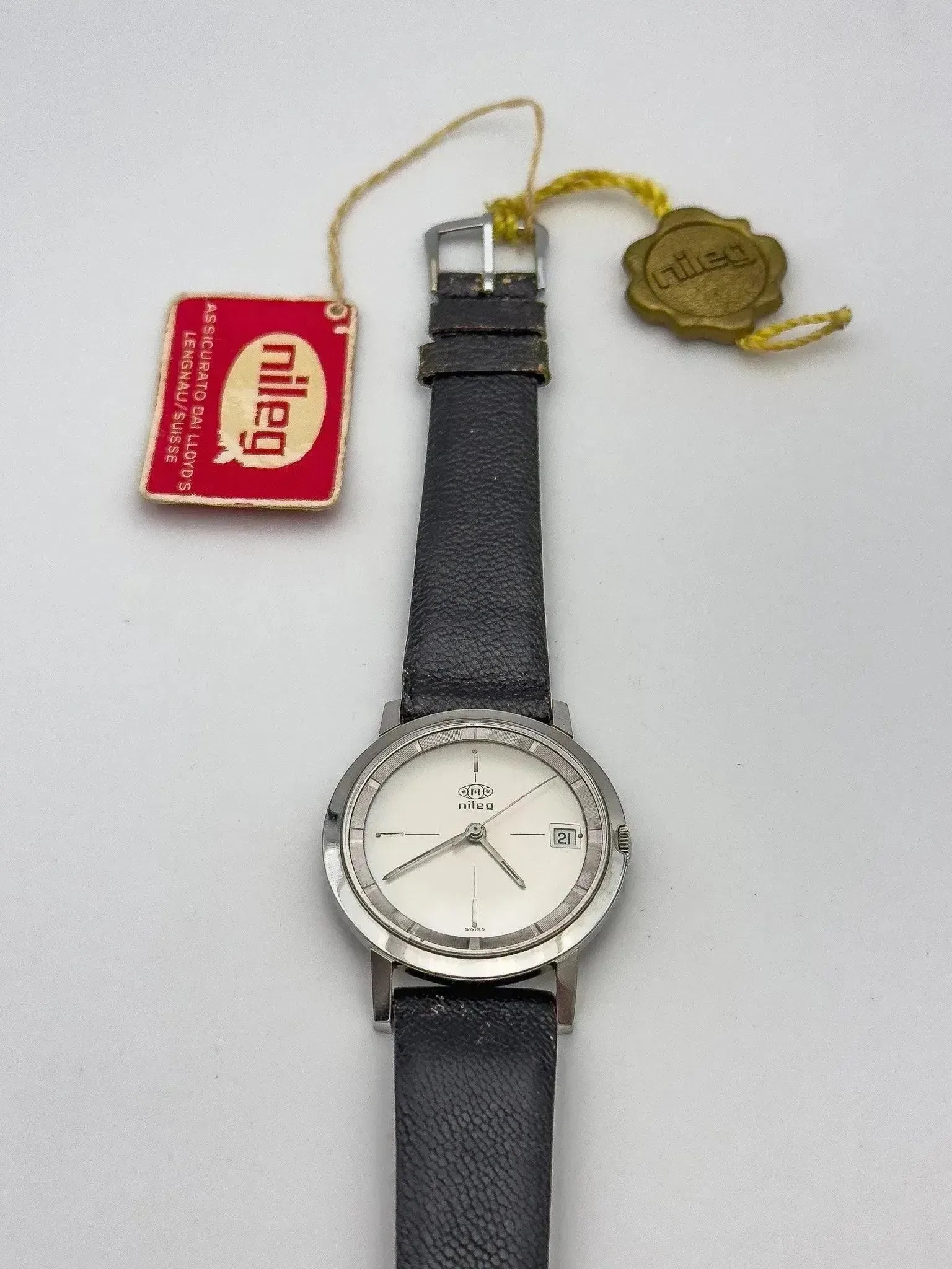 Nileg - Acier Cadran Panoramique - NOS - 1980s - Atelier Victor