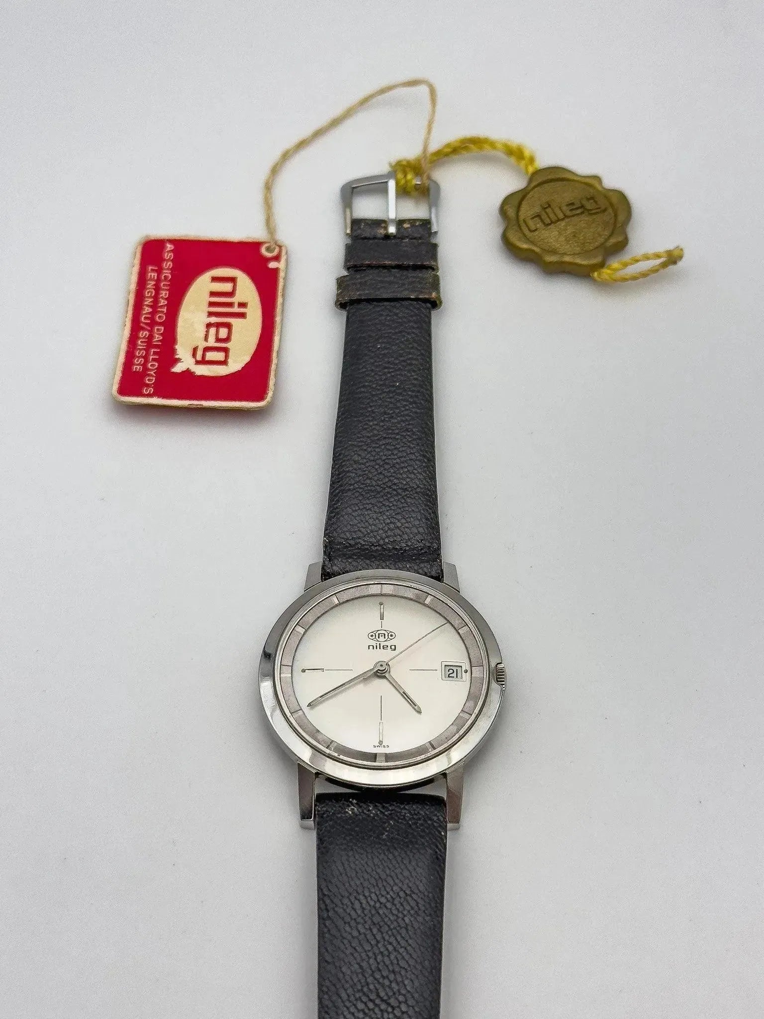 Nileg - Grey Dial NOS - 1980s - Atelier Victor Paris - Vintage Watch Shop Dubai