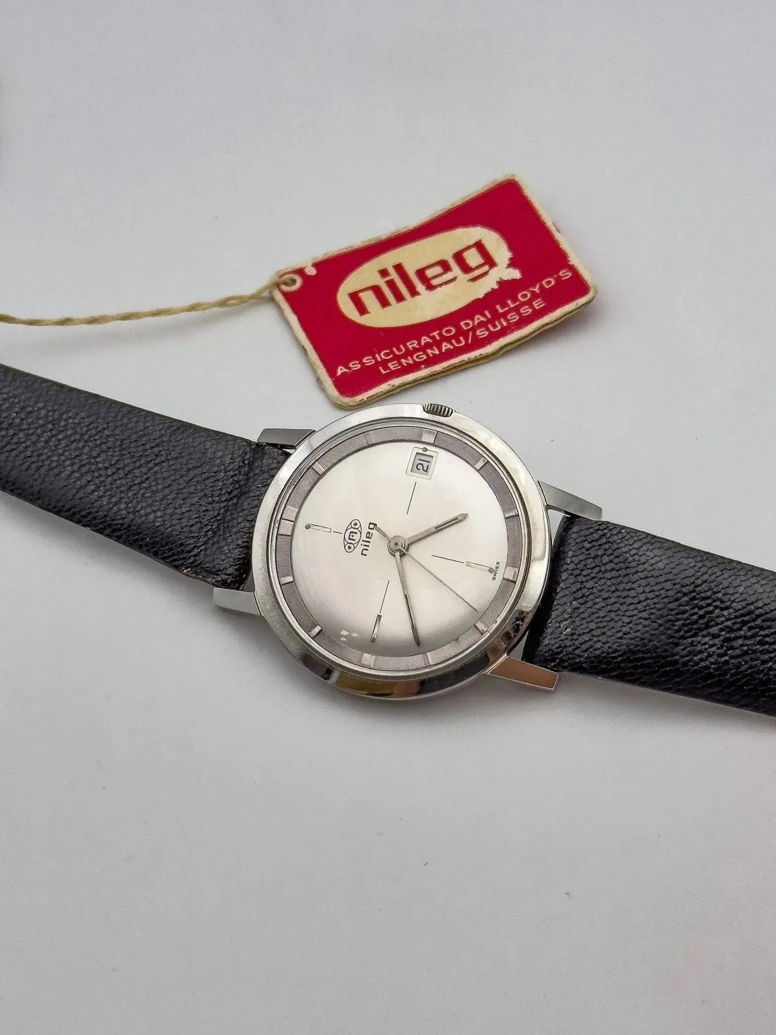 Nileg - Grey Dial NOS - 1980s - Atelier Victor Paris - Vintage Watch Shop Dubai