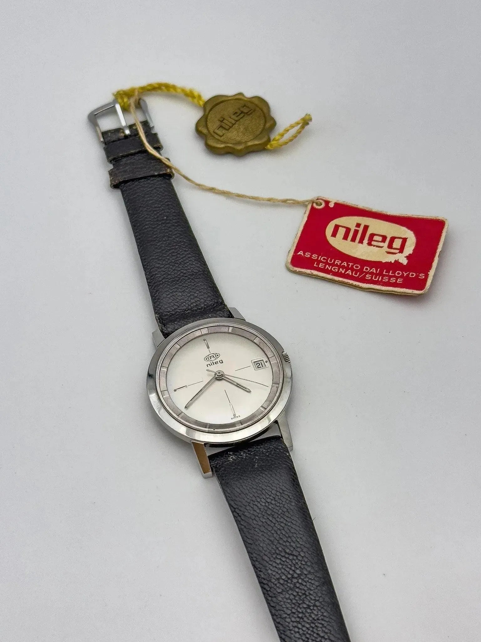 Nileg - Grey Dial NOS - 1980s - Atelier Victor Paris - Vintage Watch Shop Dubai