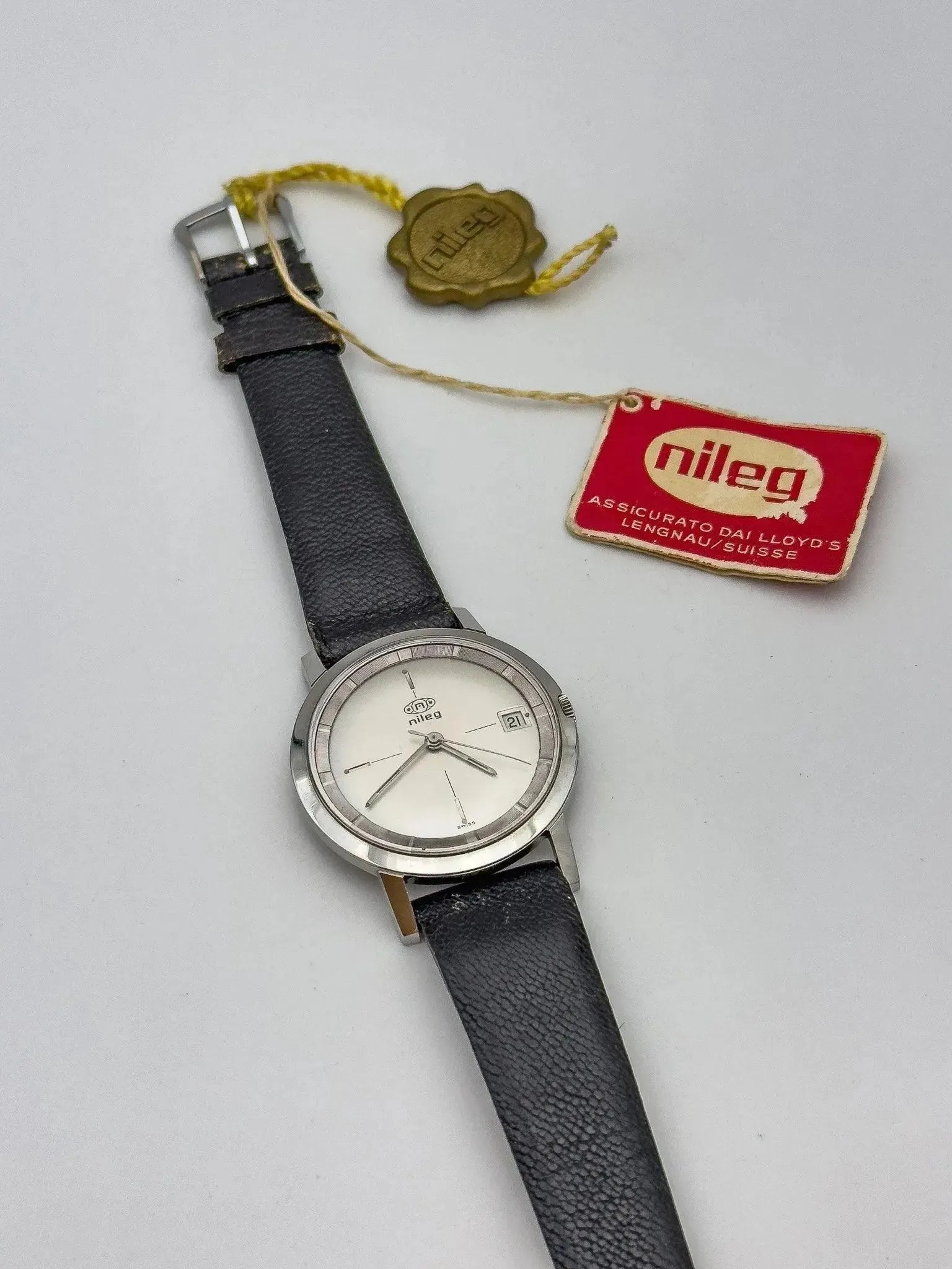 Nileg - Grey Dial NOS - 1980s - Atelier Victor - Vintage  Shop