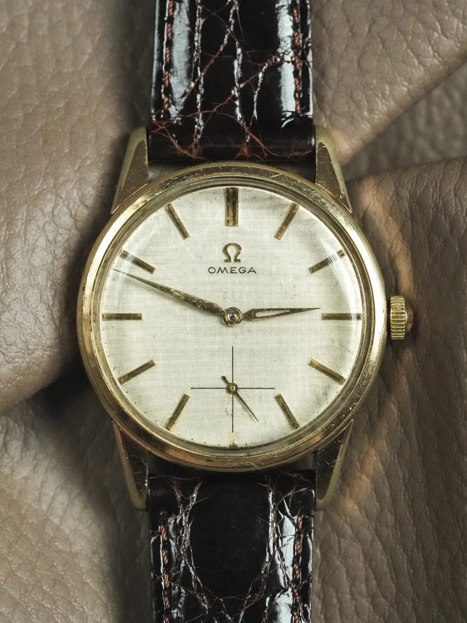 Omega - 14391-6 Plaqué or cadran lin - 1961 - Atelier Victor