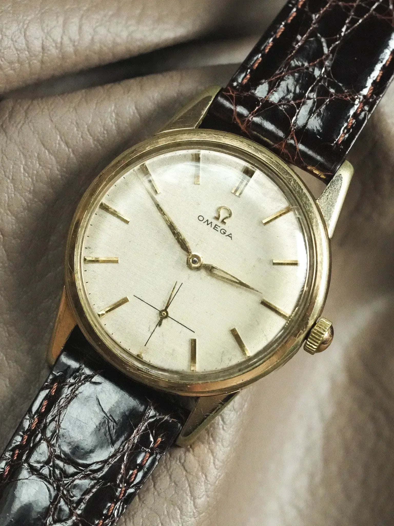 Omega - 14391-6 Plaqué or cadran lin - 1961 - Atelier Victor