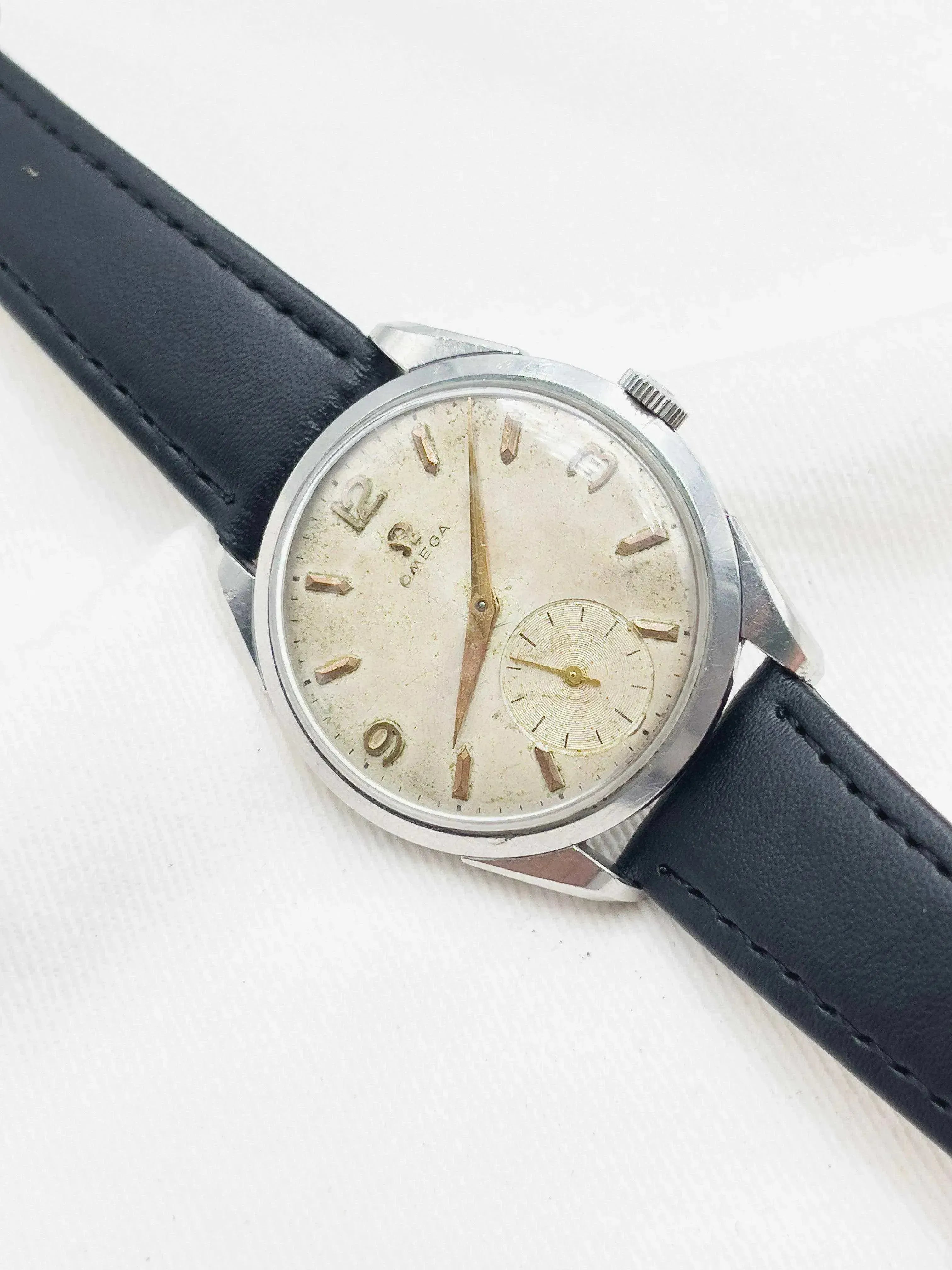 Omega - Calatrava Patine Petite-seconde index or rose - 1956 - Atelier Victor