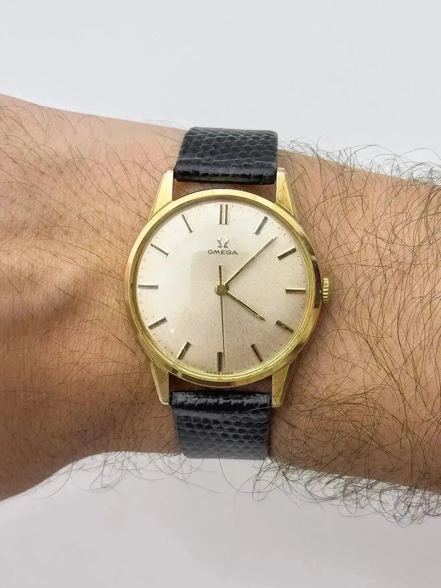 omega dress watches gold Omega - Gold Plated Champagne Dress Watch