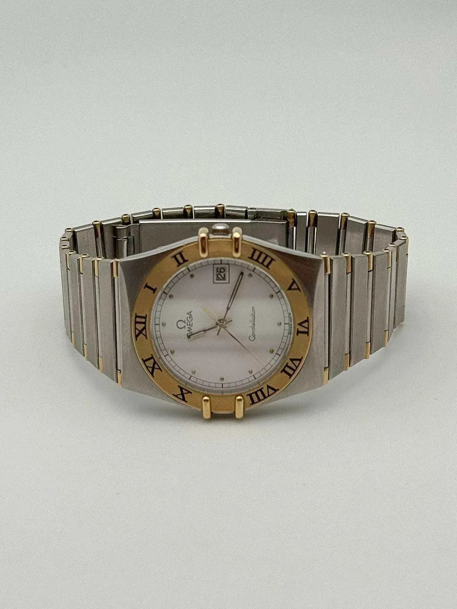 Omega - Constellation 18k Gold & Steel White Dial - 1990s - Atelier Victor