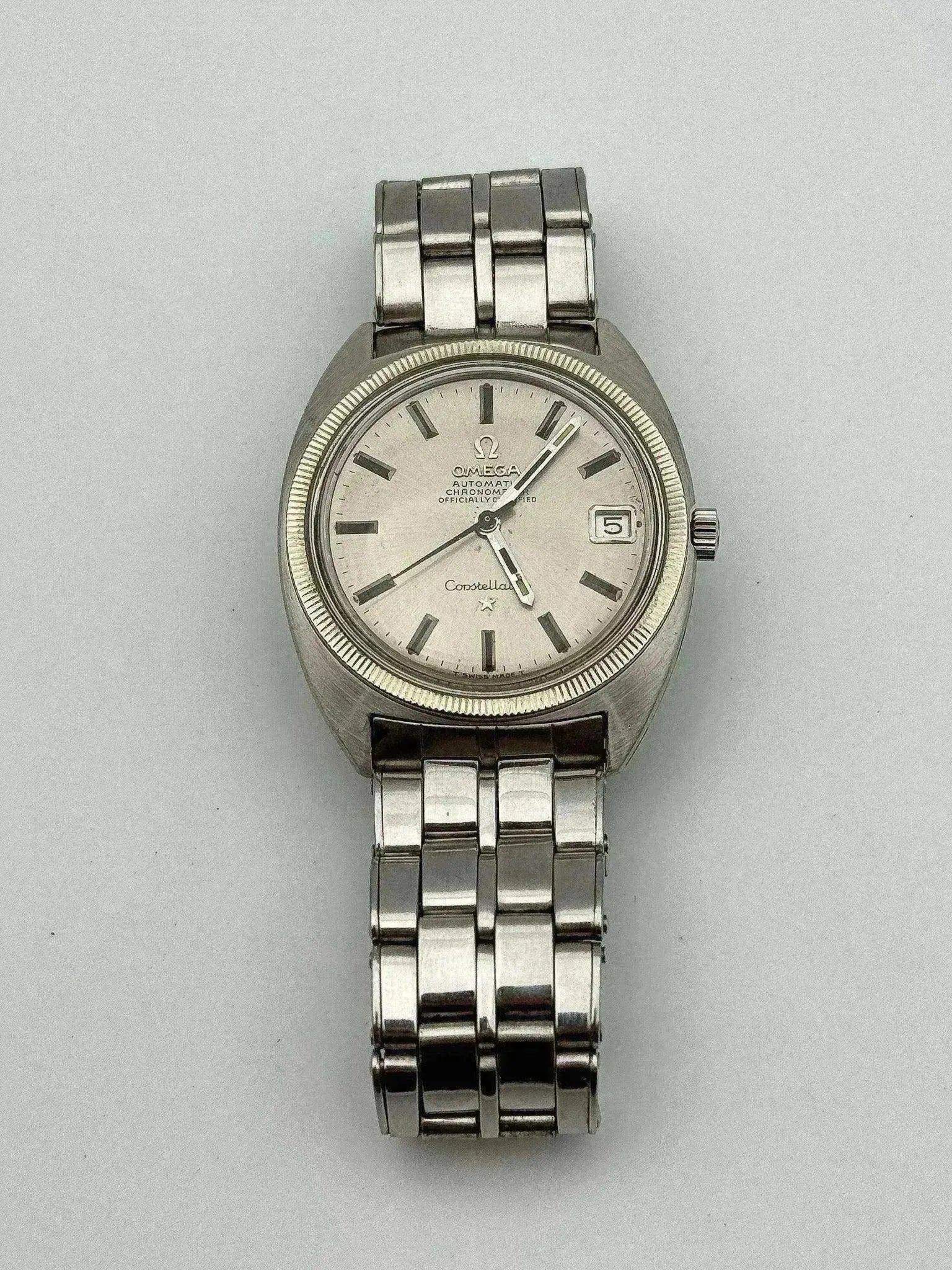 Omega - Constellation C-Shape 168.027 Gerald Genta Lunette or blanc - boite - 1967 - Atelier Victor