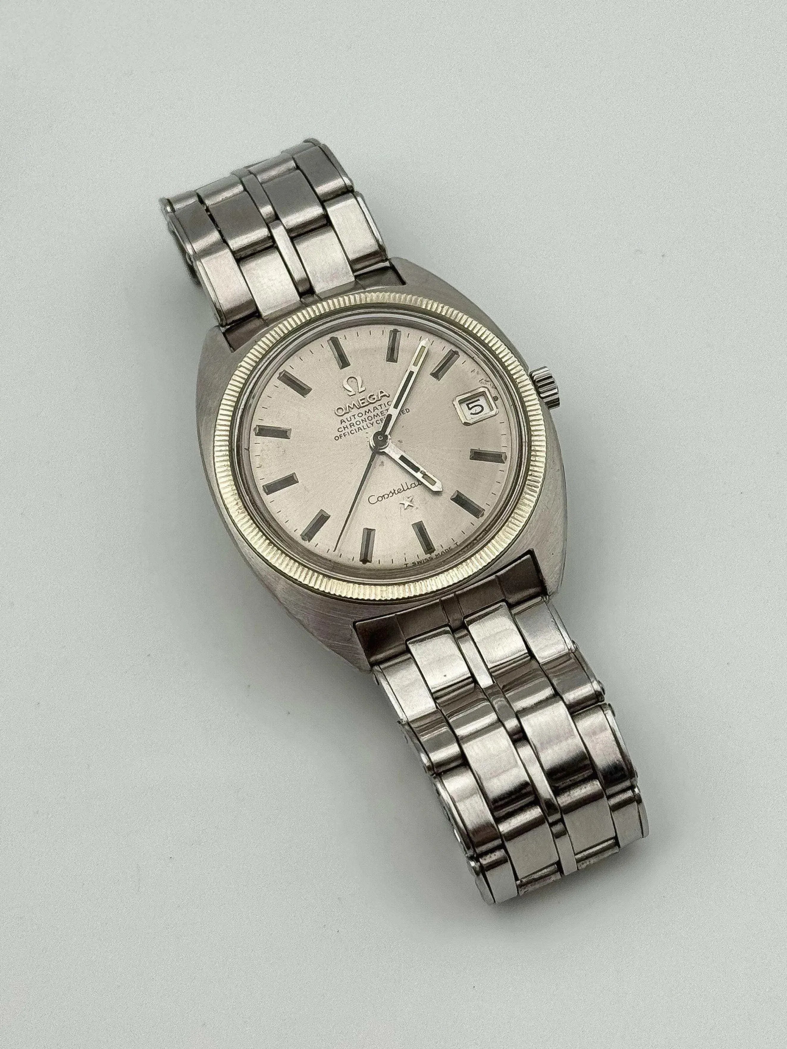 Omega - Constellation C-Shape 168.027 Gerald Genta Lunette or blanc - boite - 1967 - Atelier Victor