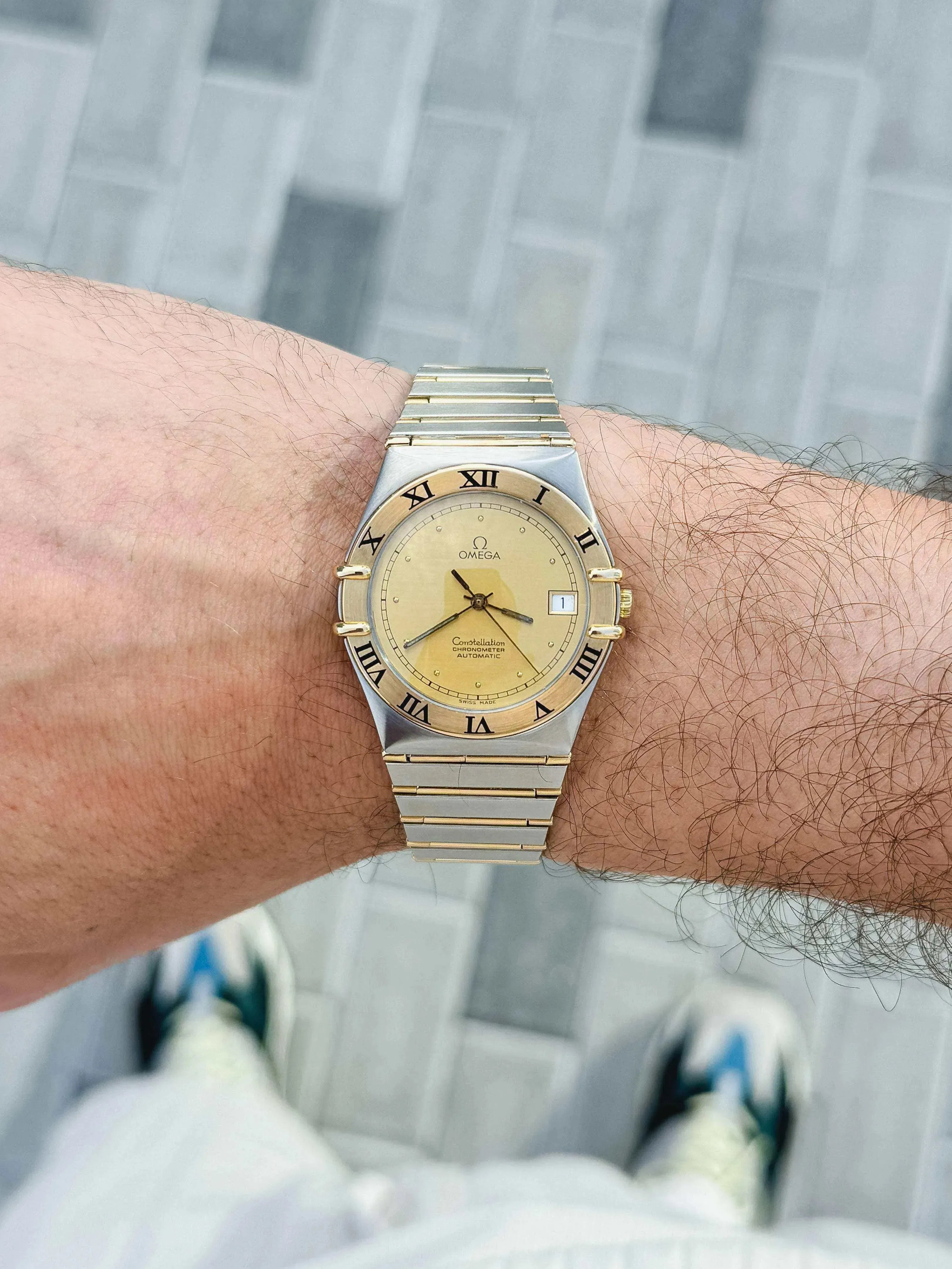 Omega - Constellation date steel & 18k gold - 2000s - Atelier Victor