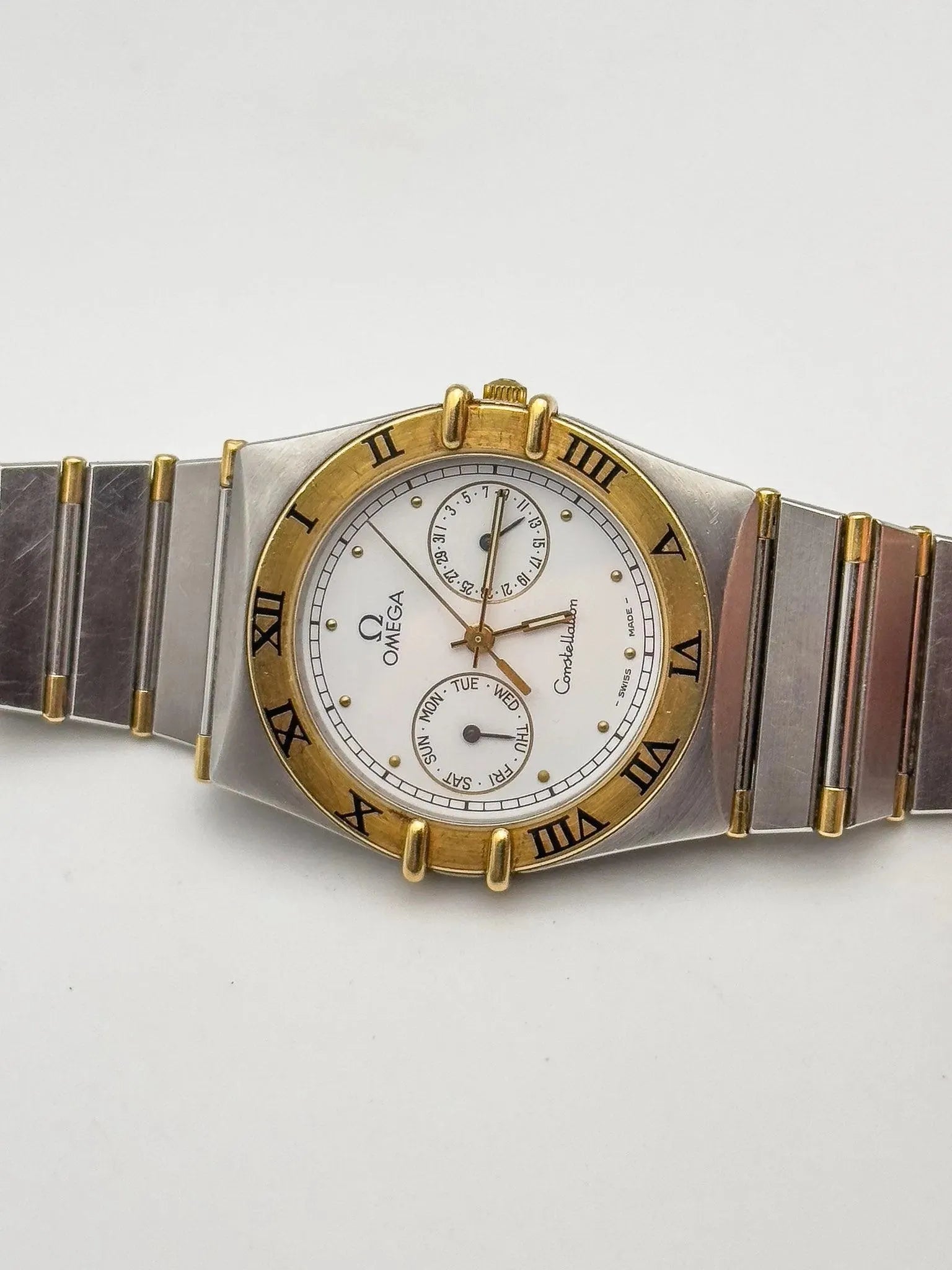 Omega - Constellation Day Date 18k Gold & Steel - 1991 - Atelier Victor Paris - Vintage Watch Shop Dubai