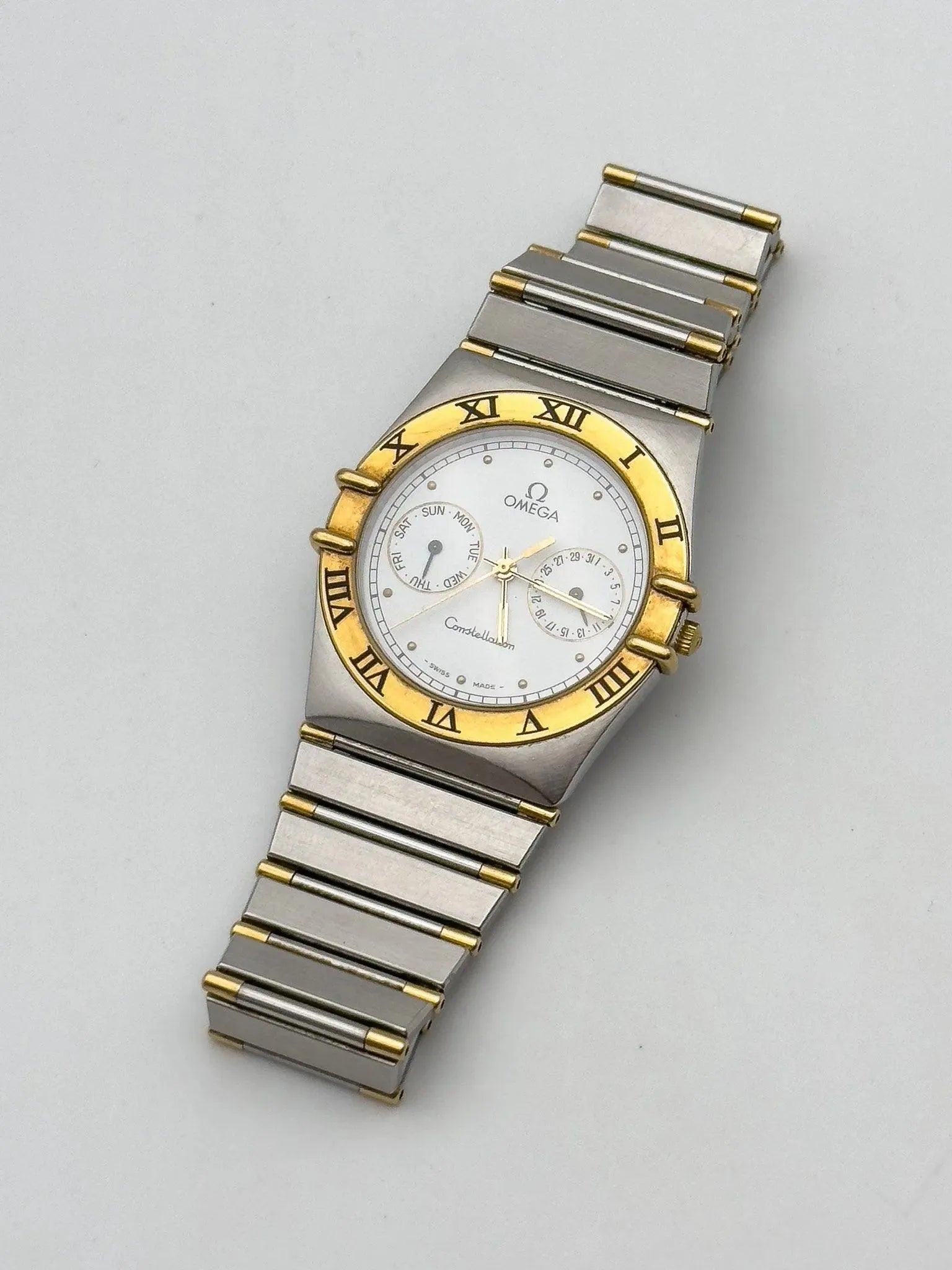 Omega - Constellation Day Date 18k Gold & Steel - 1991 - Atelier Victor Paris - Vintage Watch Shop Dubai