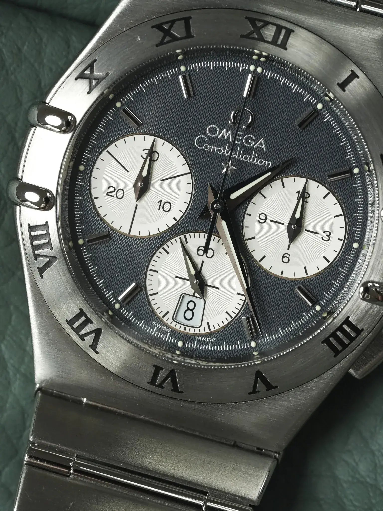 Omega - Constellation Double Eagle 1542.40 Acier Cadran Gris Nid d'abeille - 1990s