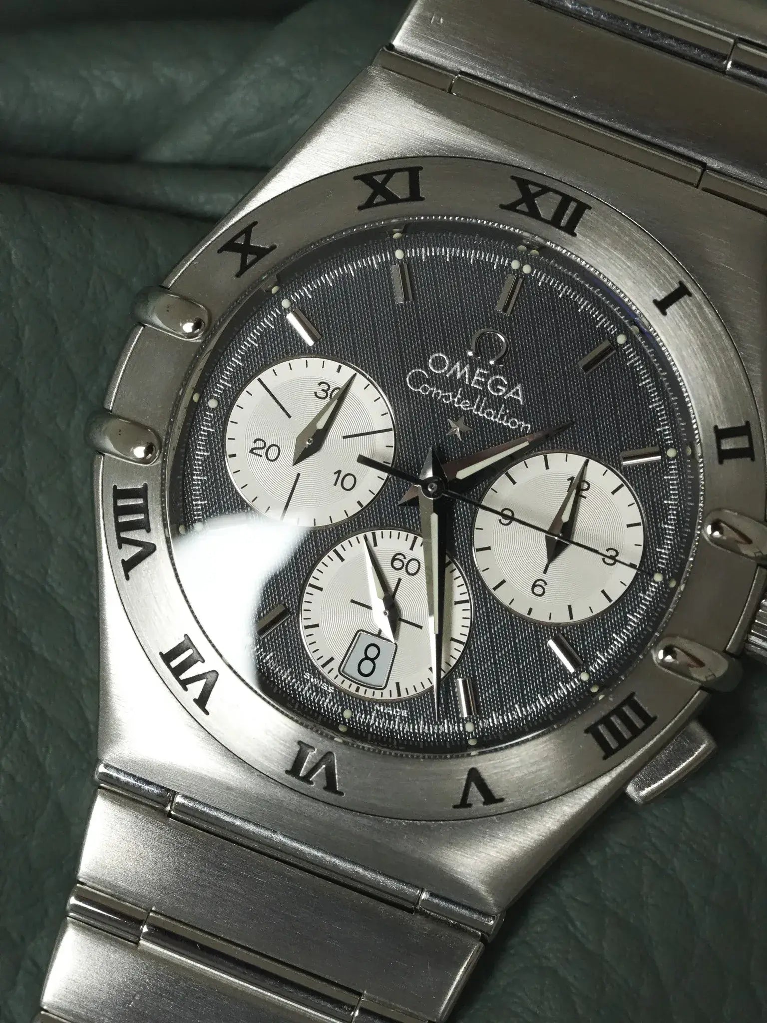 Omega - Constellation Double Eagle 1542.40 Acier Cadran Gris Nid d'abeille - 1990s