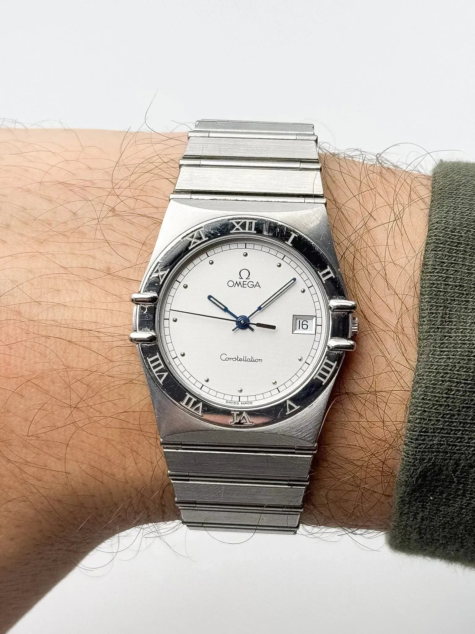 Omega - Constellation Manhattan Acier Aiguilles Bleu - 1993 - Atelier Victor