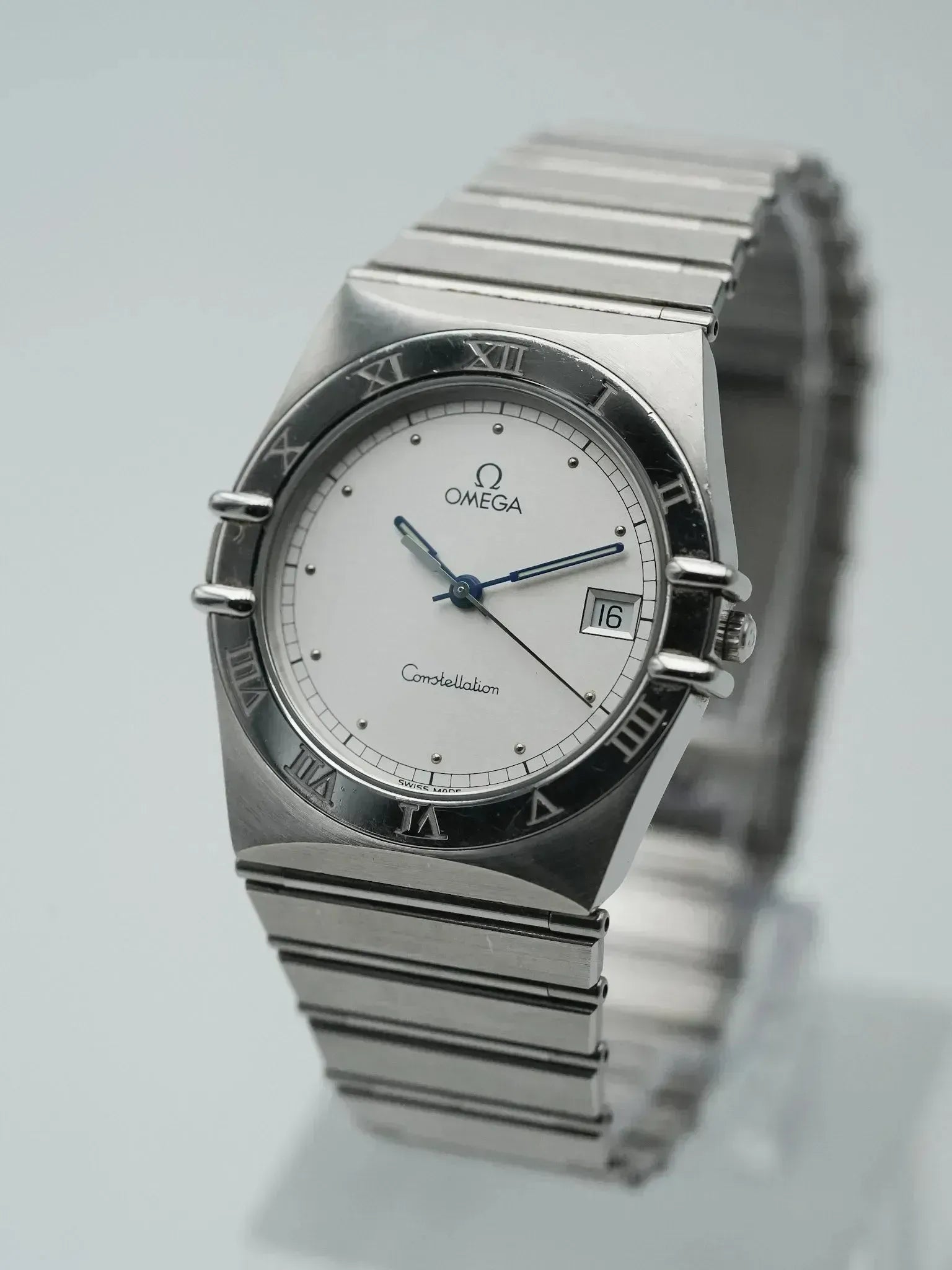 Omega - Constellation Manhattan Acier Aiguilles Bleu - 1993 - Atelier Victor