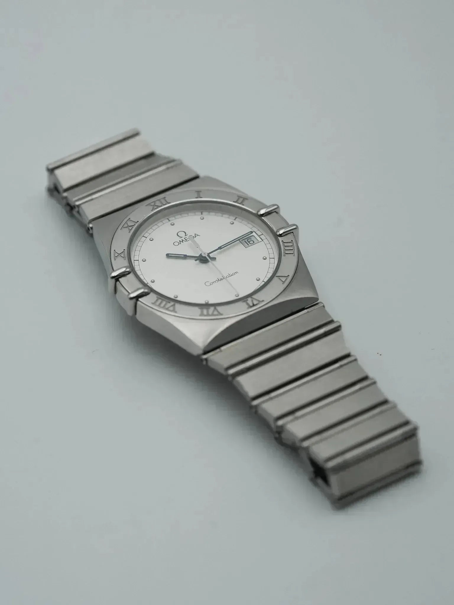 Omega - Constellation Manhattan Acier Aiguilles Bleu - 1993 - Atelier Victor