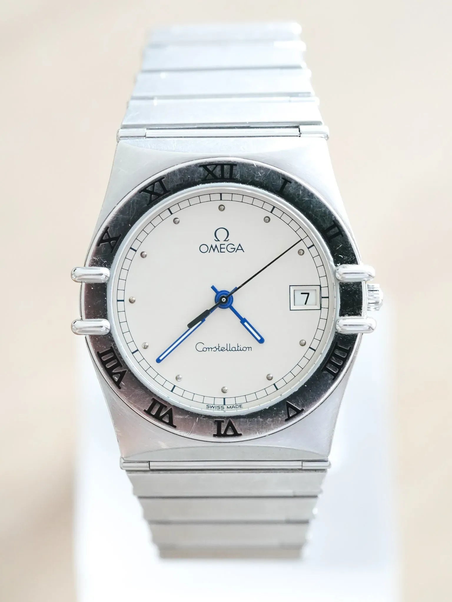 Omega - Constellation Manhattan Acier Aiguilles Bleues - 1990s - Atelier Victor