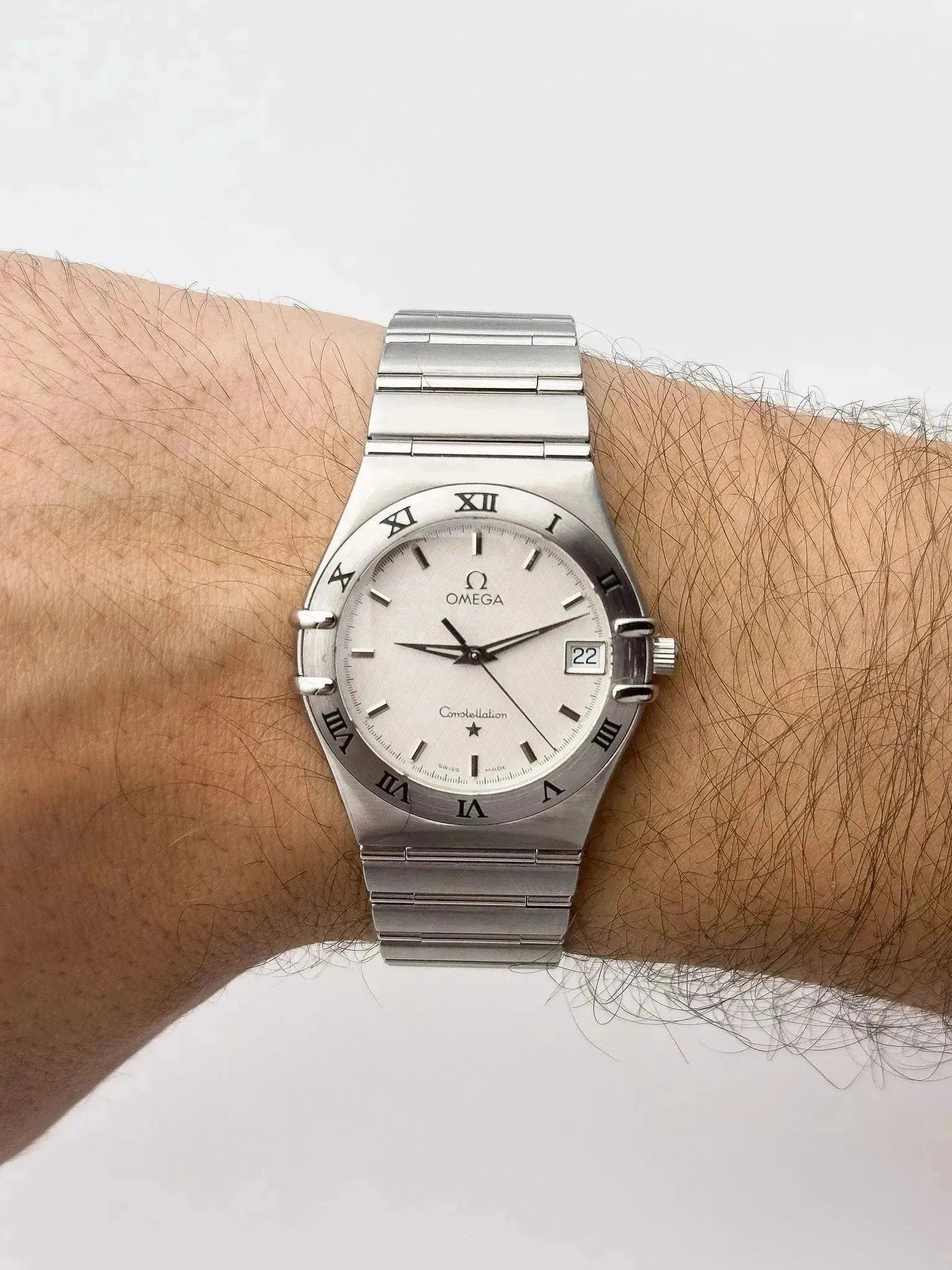 Omega - Constellation Manhattan Acier Cadran Blanc - Papier - 1998 - Atelier Victor Paris - Vintage Watch Shop Dubai