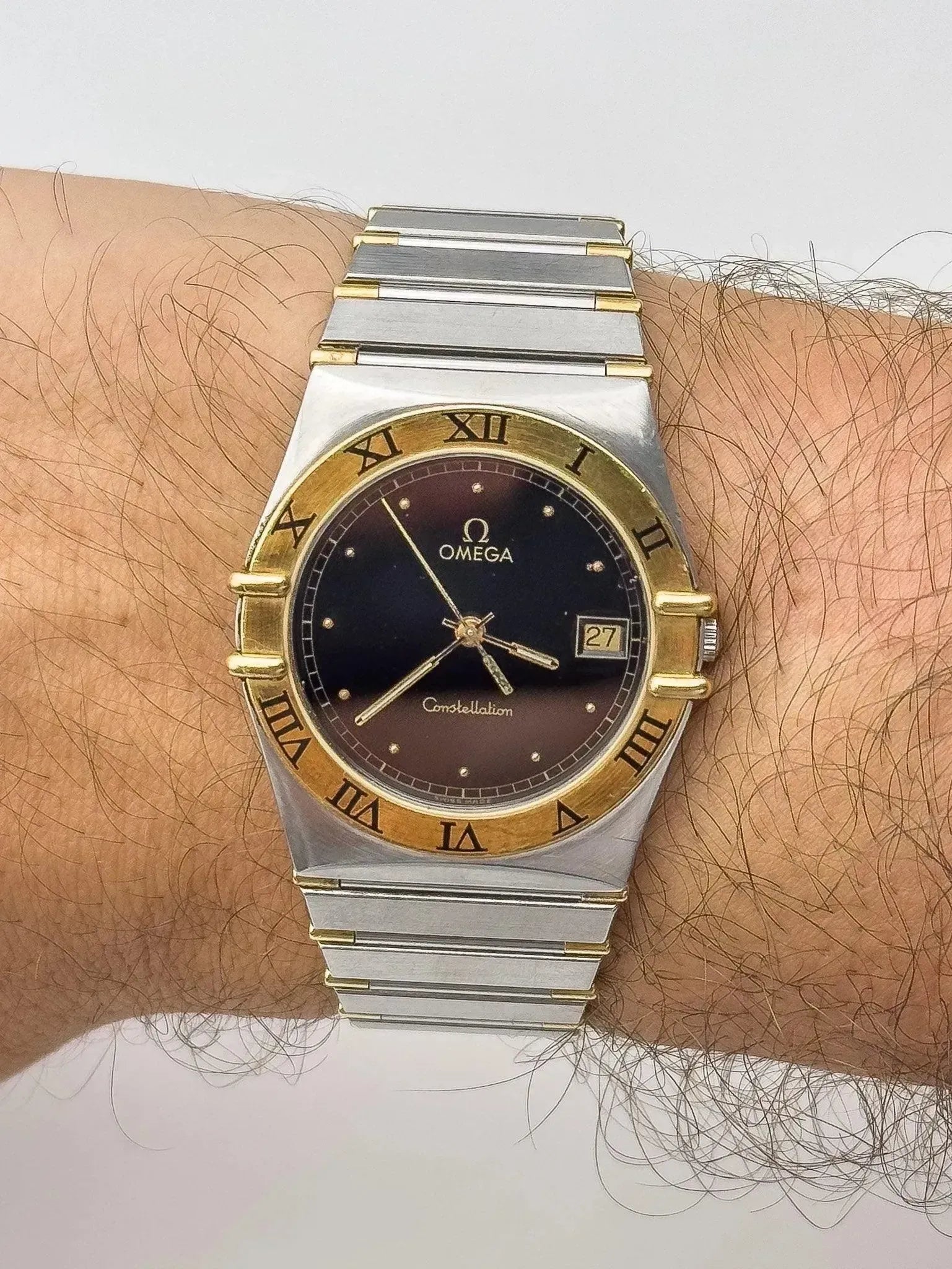 Omega - Constellation Manhattan Noir Or 18k & Acier - 1989 - Atelier Victor