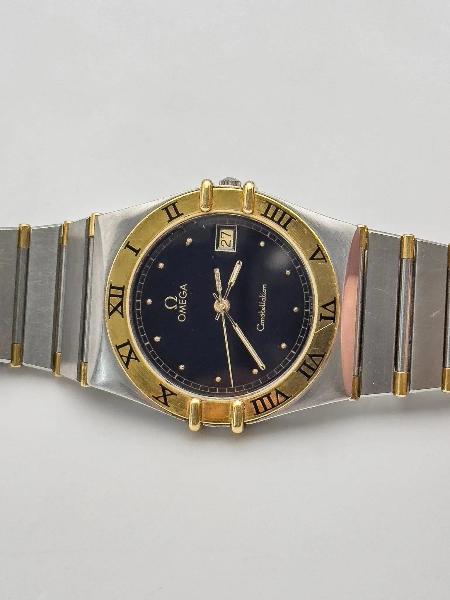 Omega - Constellation Manhattan Noir Or 18k & Acier - 1989 - Atelier Victor Paris - Vintage Watch Shop Dubai