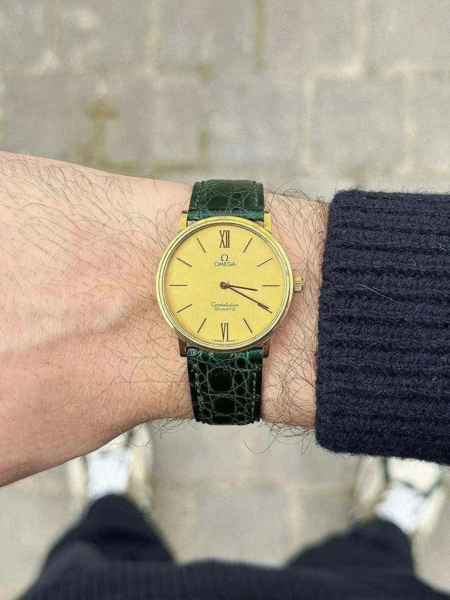 Omega - Constellation Or Bracelet Croco vert - 1979 - Atelier Victor