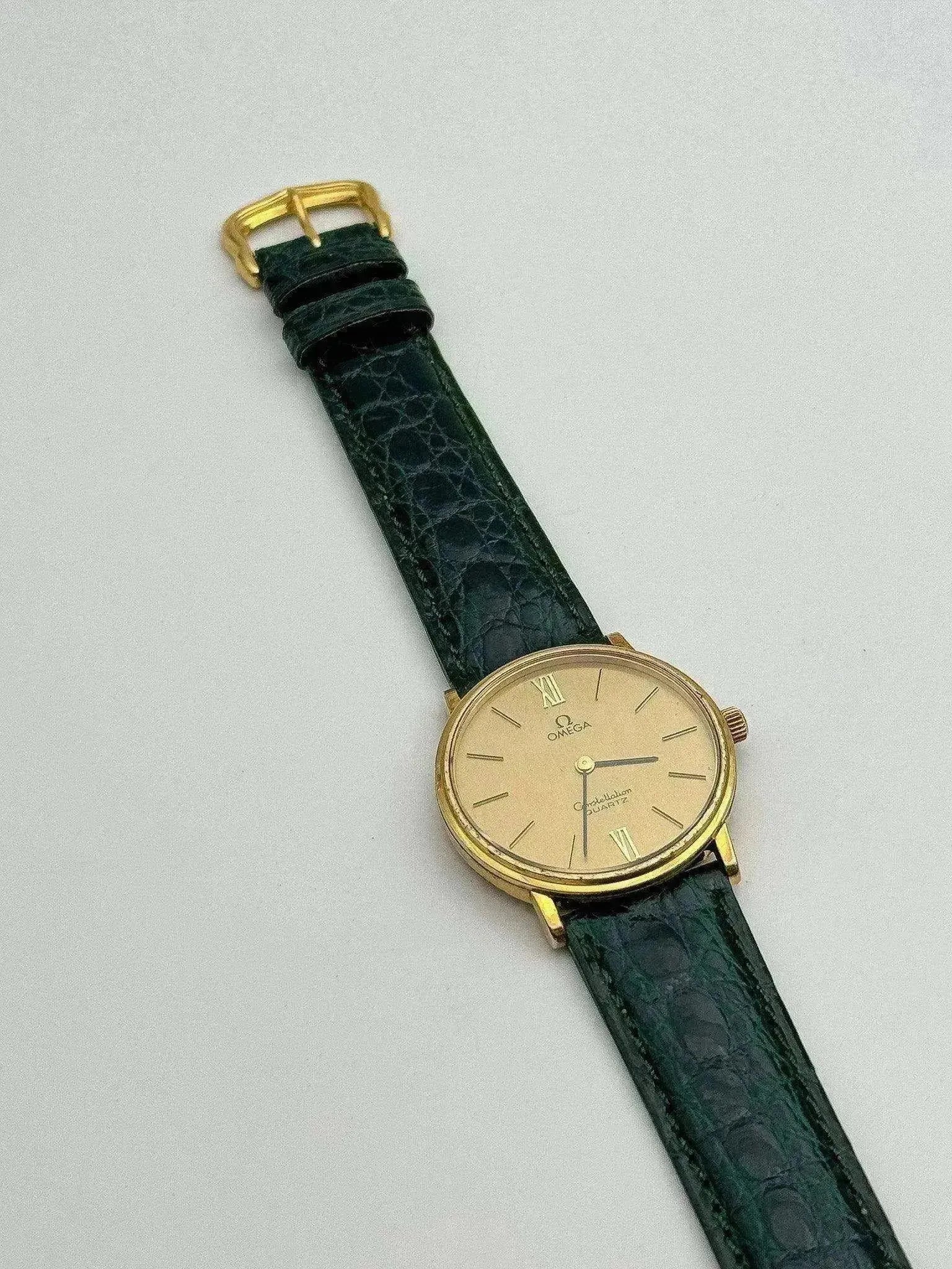 Omega - Constellation Or Bracelet Croco vert - 1979 - Atelier Victor
