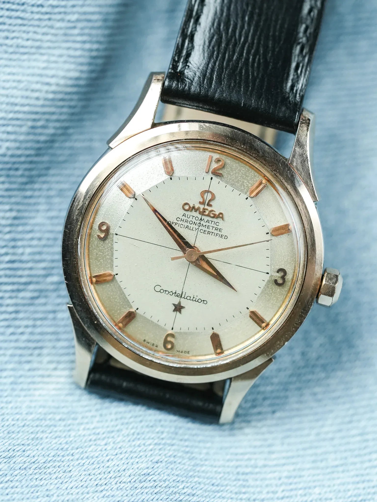 Omega - Constellation Pie Pan 2852 Crosshair Acier Or rose - 1958 - Atelier Victor